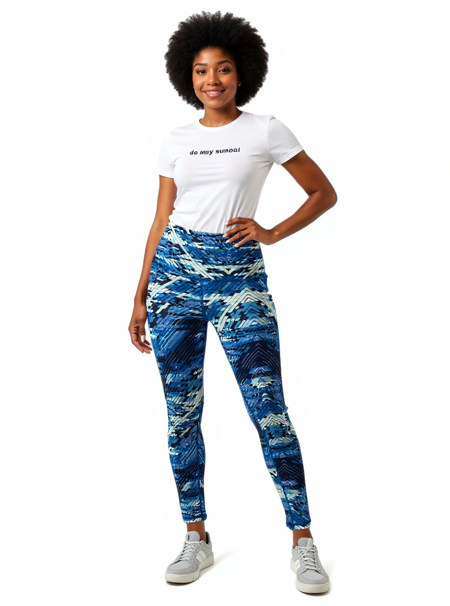 Aerie Blue Print Pre-Owned Ladies Pants - Size Medium