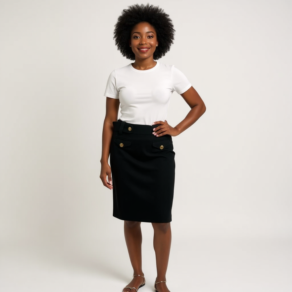 J. Crew Black Solid Wool Skirt – Size 2, Excellent Pre-Owned