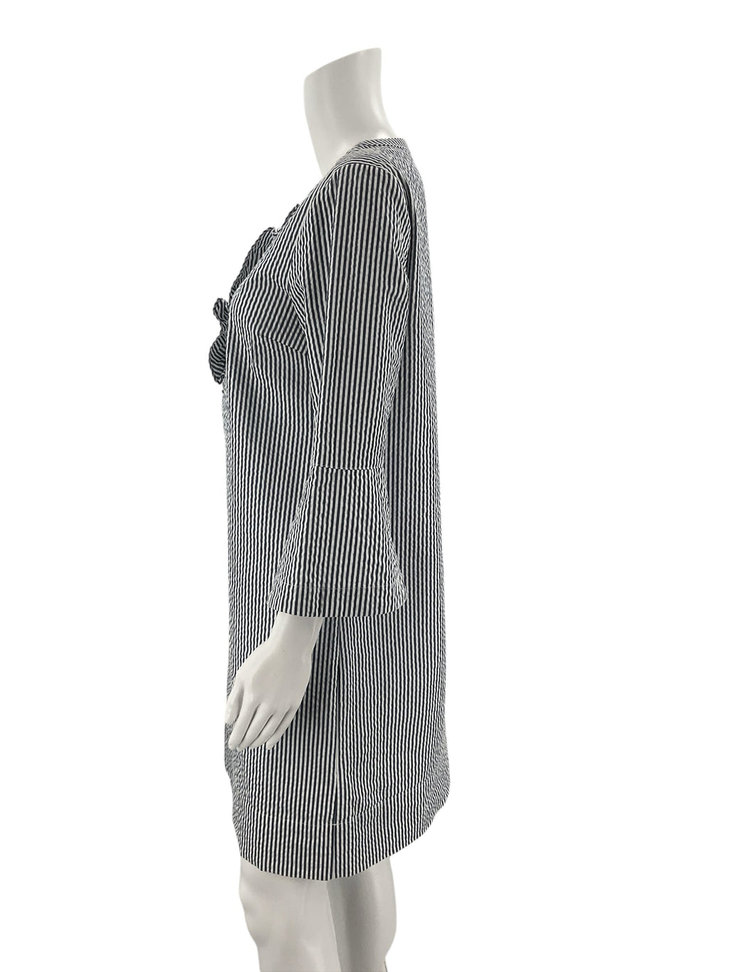 Draper James White/Blue Stripe Pre-Owned Ladies Dress - Size 6