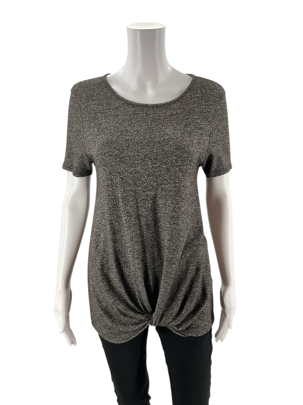 Pink Clover - Heather Gray Solid Pre-Owned Ladies Top - Size Small