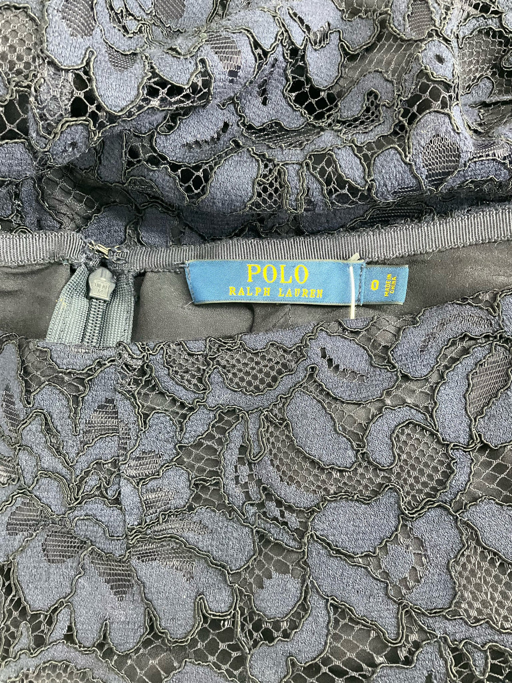 Polo - Navy Lace Pre-Owned Ladies Skirt - Size 0