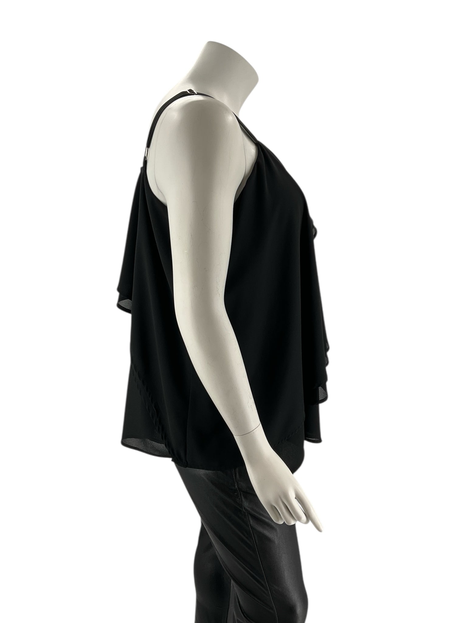 Papermoon Black Solid Pre-Owned Ladies Casual Top -  Size 2X