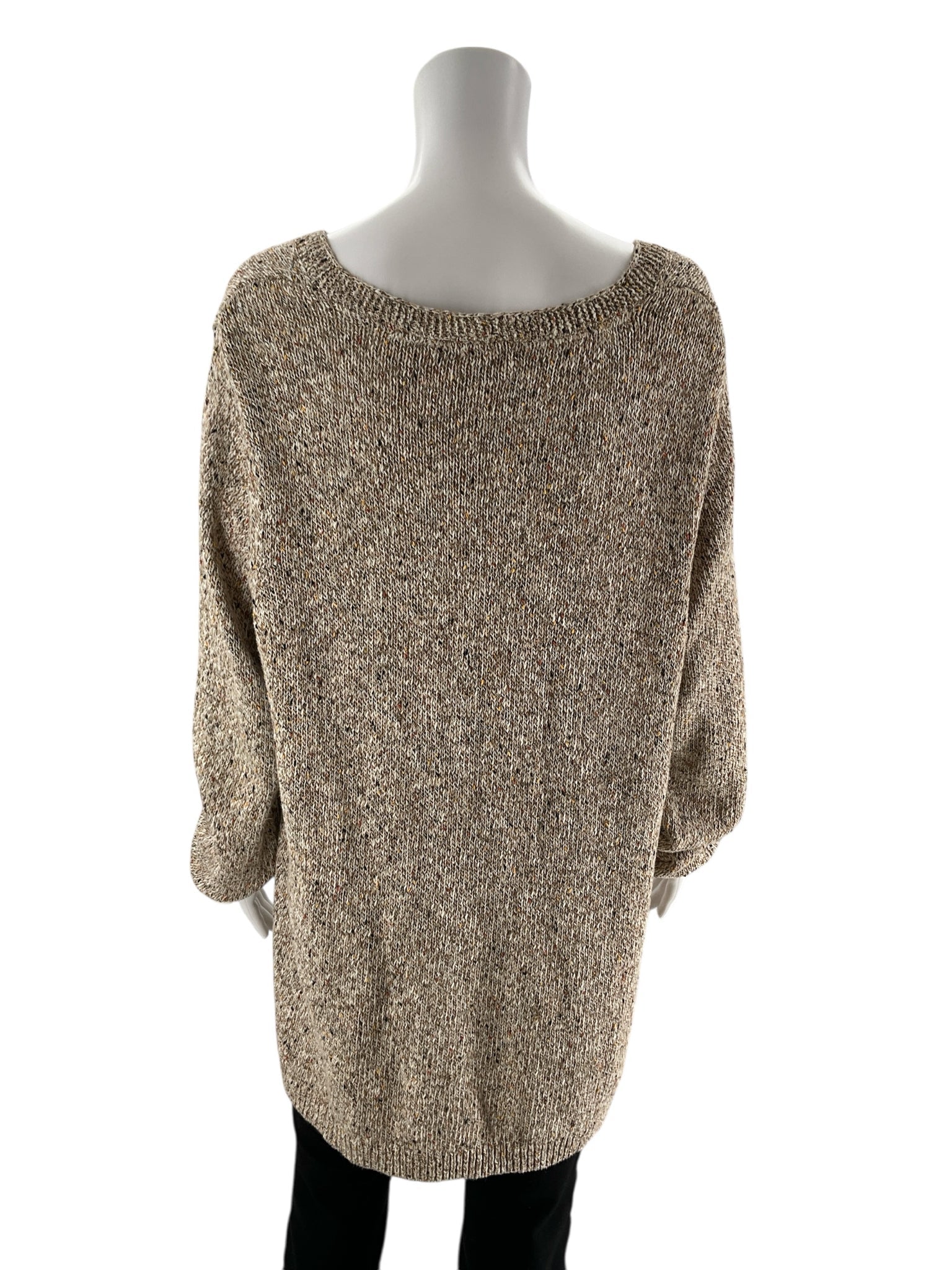 J Jill - Taupe Speckeled Pre-Owned Ladies Casual Top - Size XL