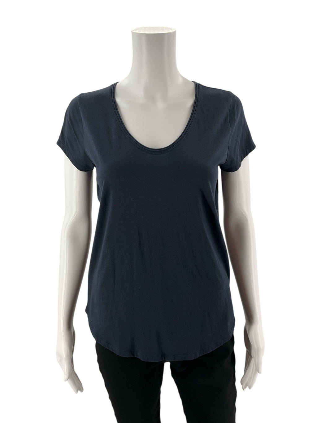 Vince - Navy Solid Pre-Owned Ladies Casual Top - Size Small