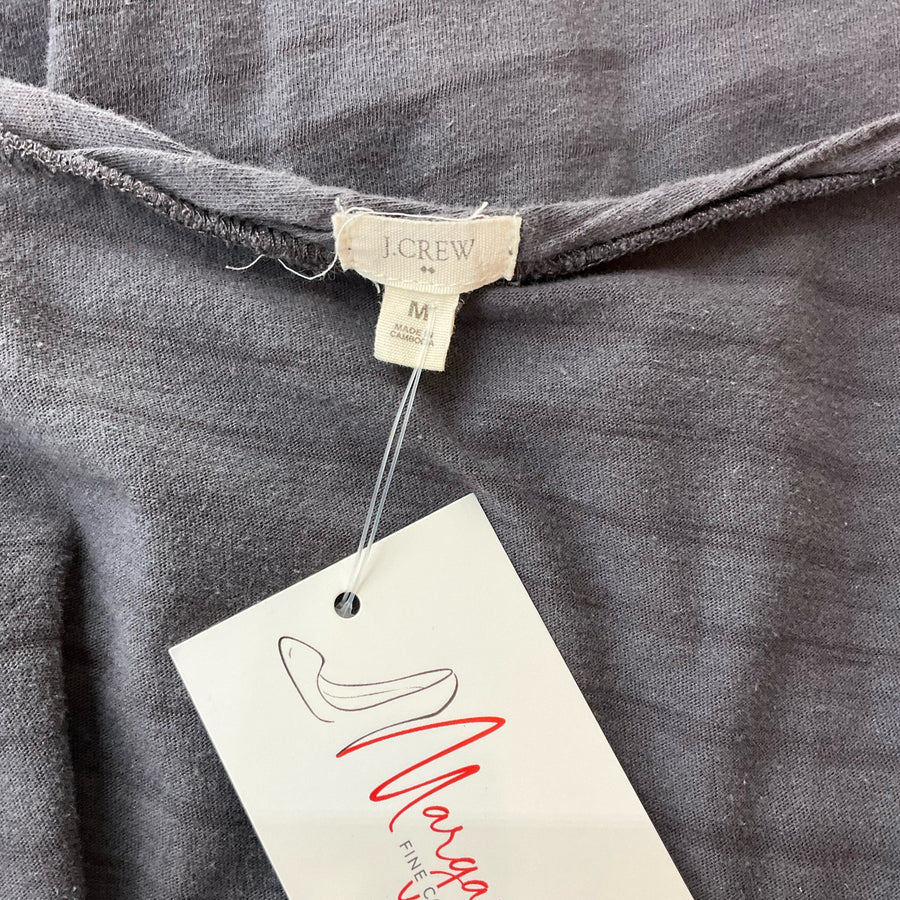 J. Crew Gray/White Stripe Pre-Owned Ladies Top – Size Medium