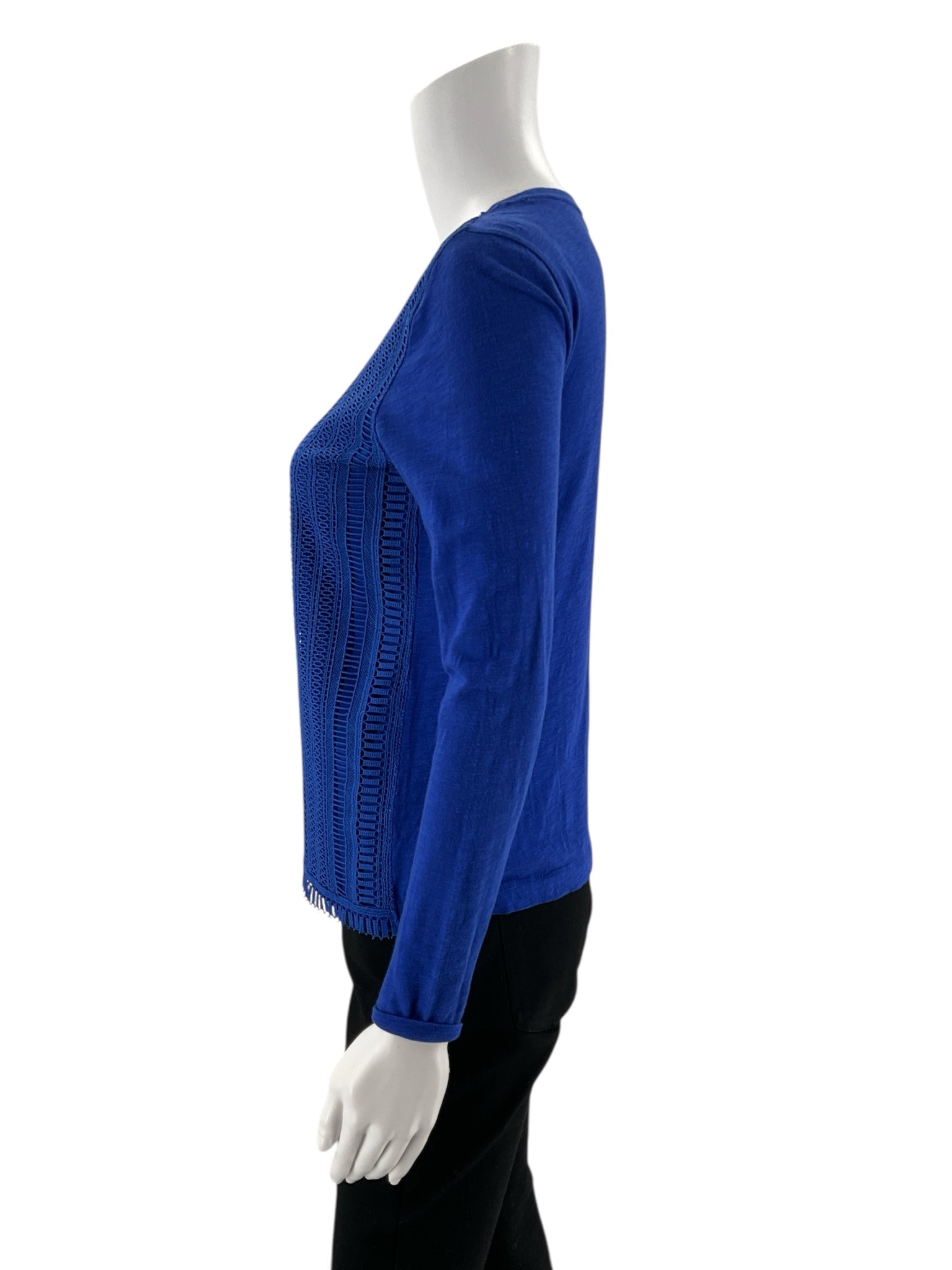 J. Crew - Royal Blue Mesh Pre-Owned Ladies Casual Top - Size XS