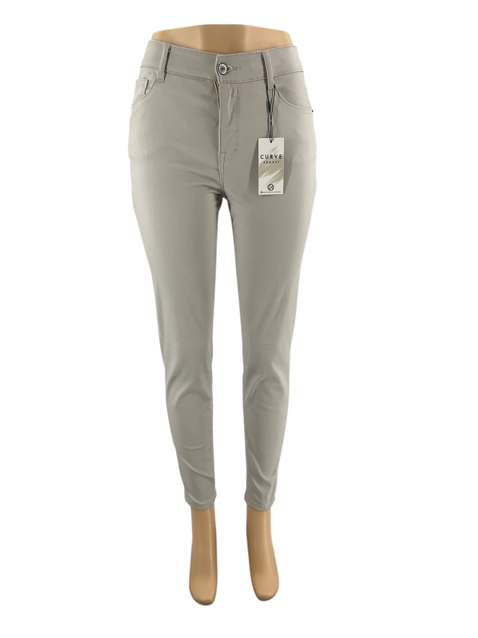 Curve - Khaki Solid Pre-Owned New With Tags Pants - Size 8