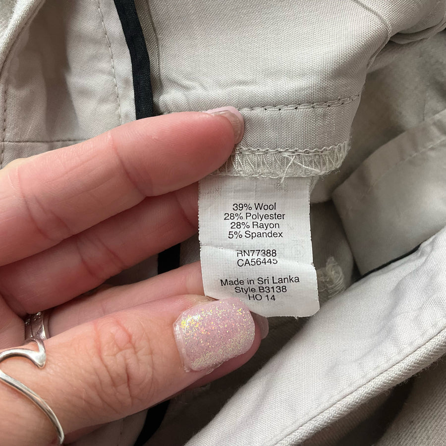 J Crew Light Gray Solid Ladies Pre-Owned Pants - Size 00