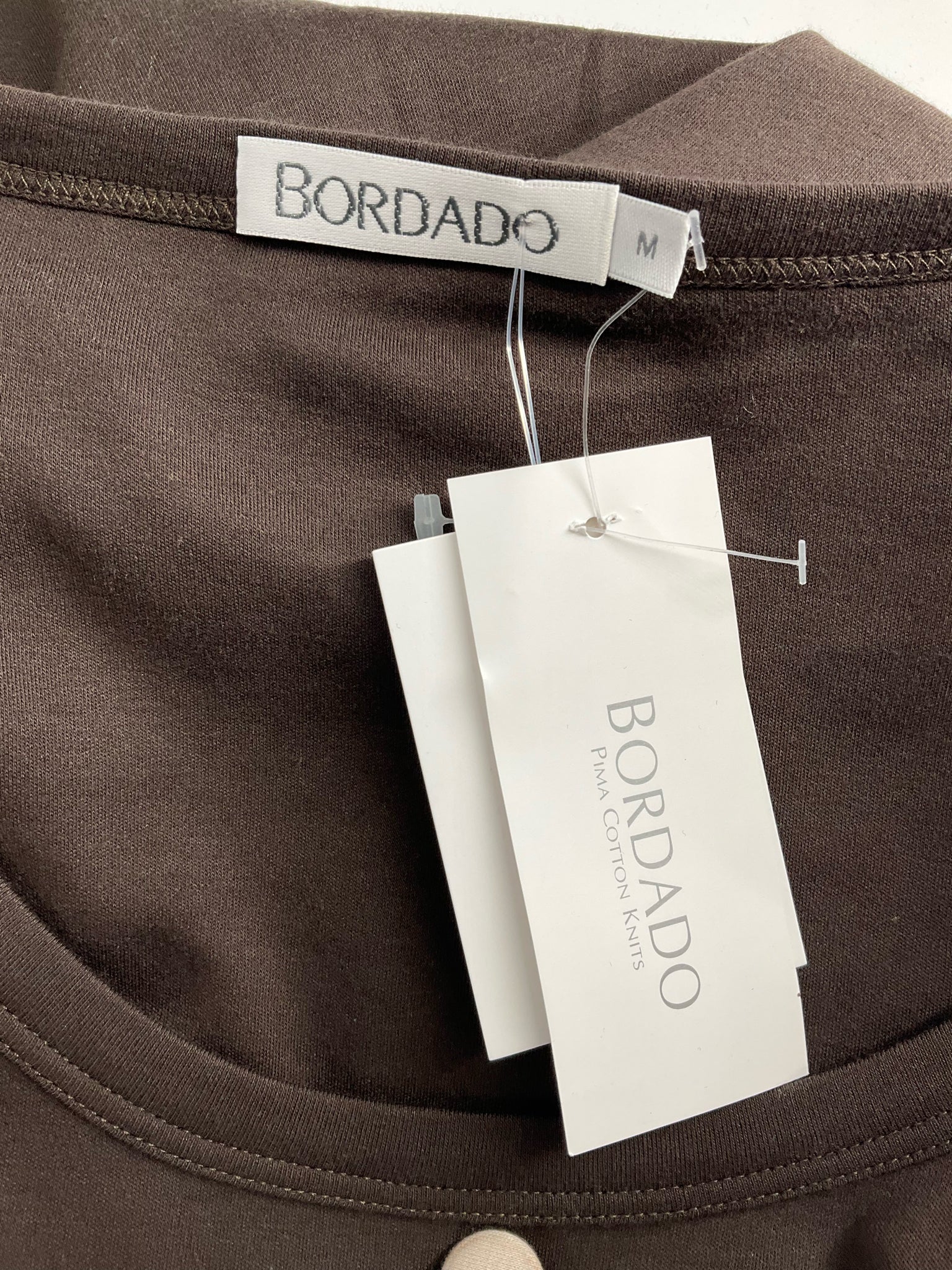 Bordado Brown Solid Pre-Owned Ladies New With Tags Top - Size Medium