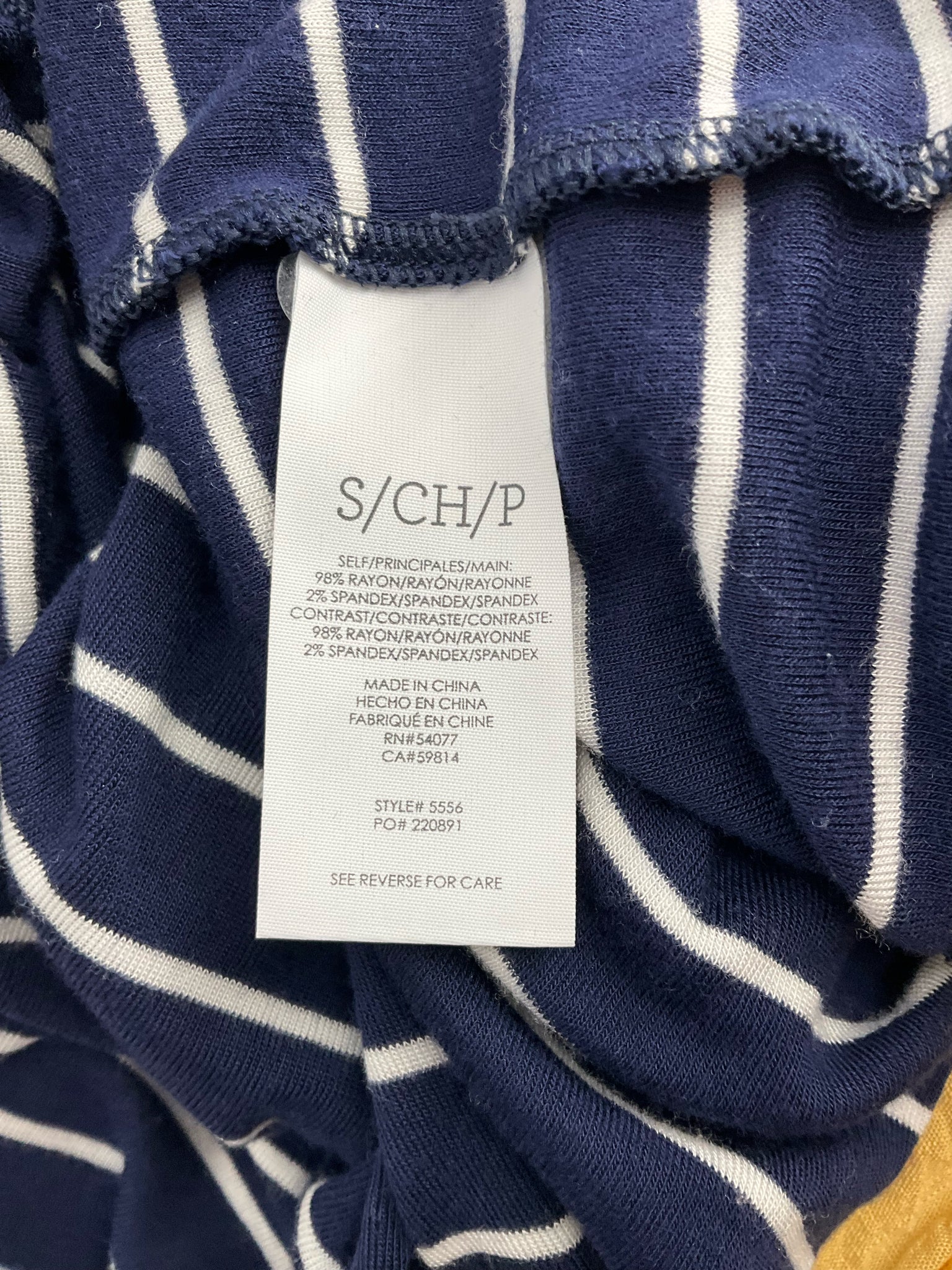 Cabi - Navy/White Stripe Pre-Owned Ladies Casual Top - Size Small