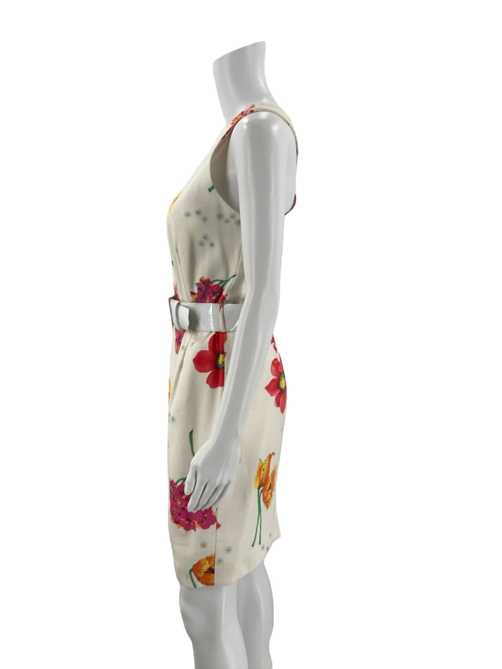 Kamisato White/Pink/Orange Floral Pre-Owned Dress - Size 6 - Margaret’s Fine Consignment