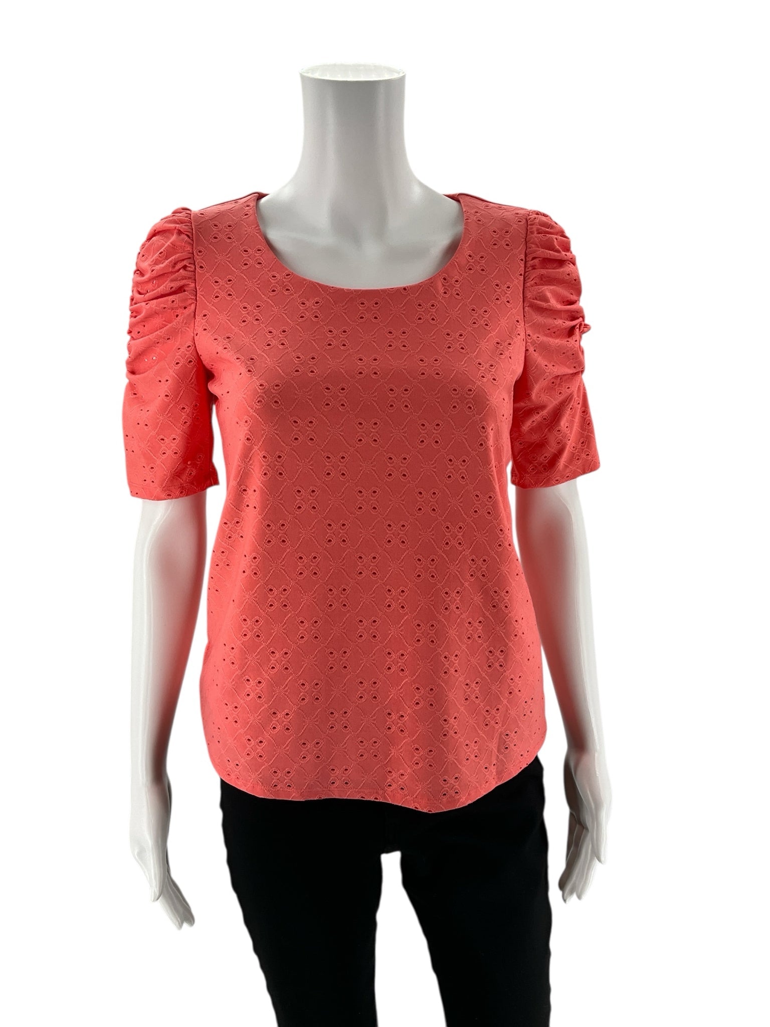 CeCe - Coral Solid Pre-Owned Ladies Casual Top - Size XS