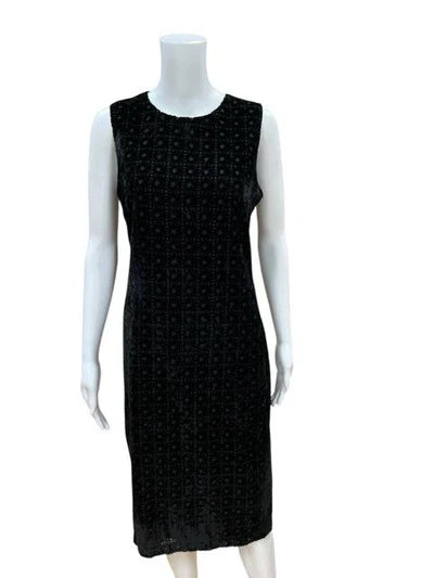 J Mclaughlin Black Solid Velvet Pre-Owned Ladies New with Tags Dress - Size 6