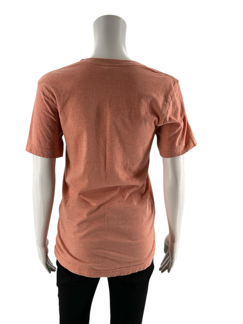 Canvas - Orange/Black Scripted Pre-Owned Ladies Casual Top - Size Small