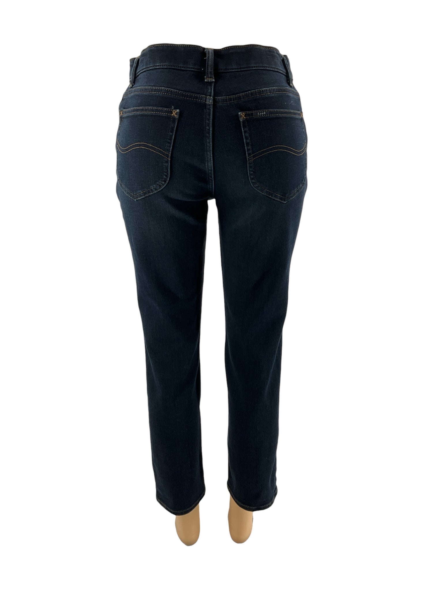 Lee - Dark Blue Solid Pre-Owned Ladies Jeans-Size 8 Short