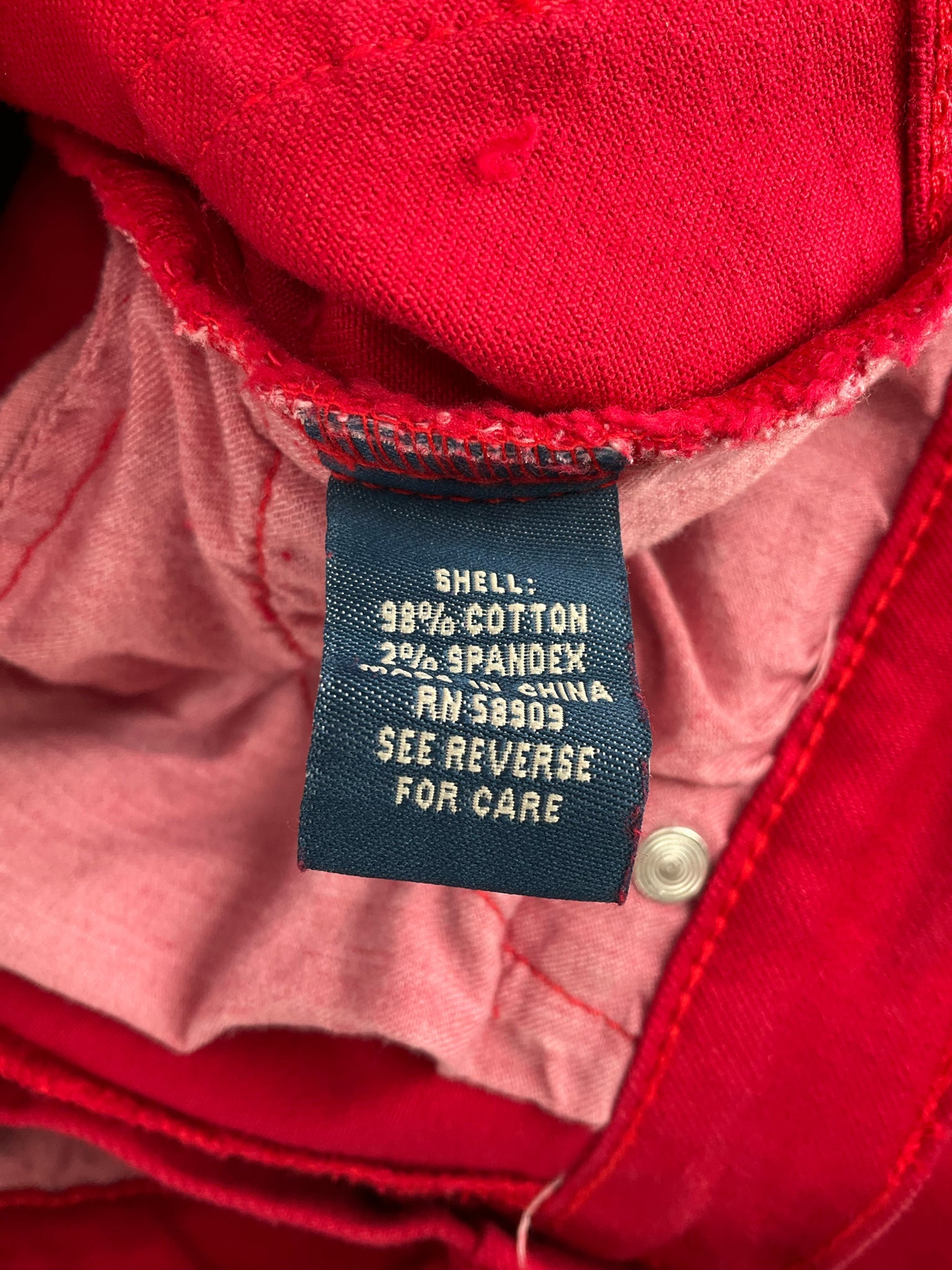 Reba - Red Solid Pre-Owned New With Tags Pants - Size 8