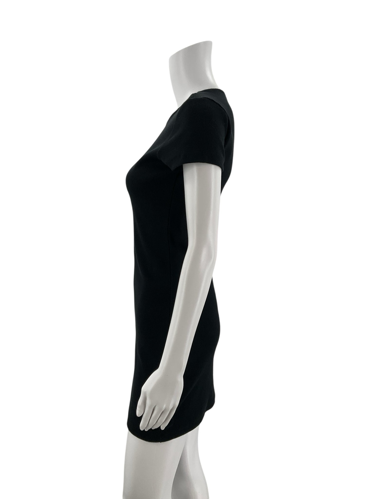 Princess Polly Black Ribbed Pre-Owned Ladies New With Tags Dress - Size 6