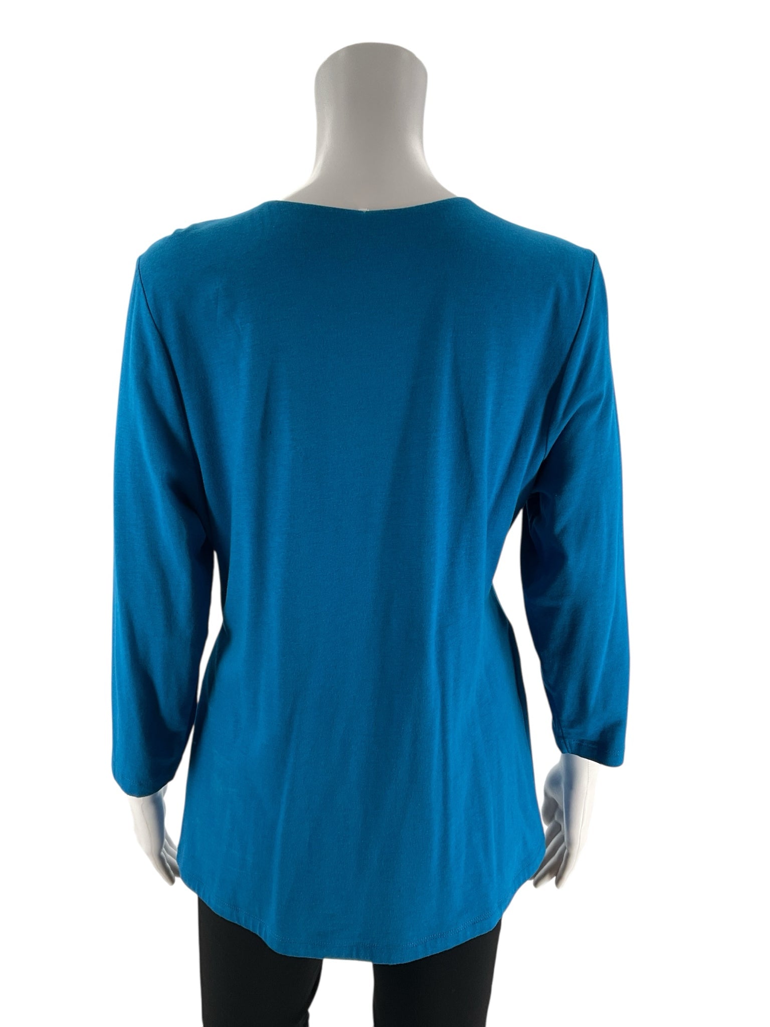 Soft Surroundings Turquoise Solid Pre-Owned Ladies Top -  Size Large