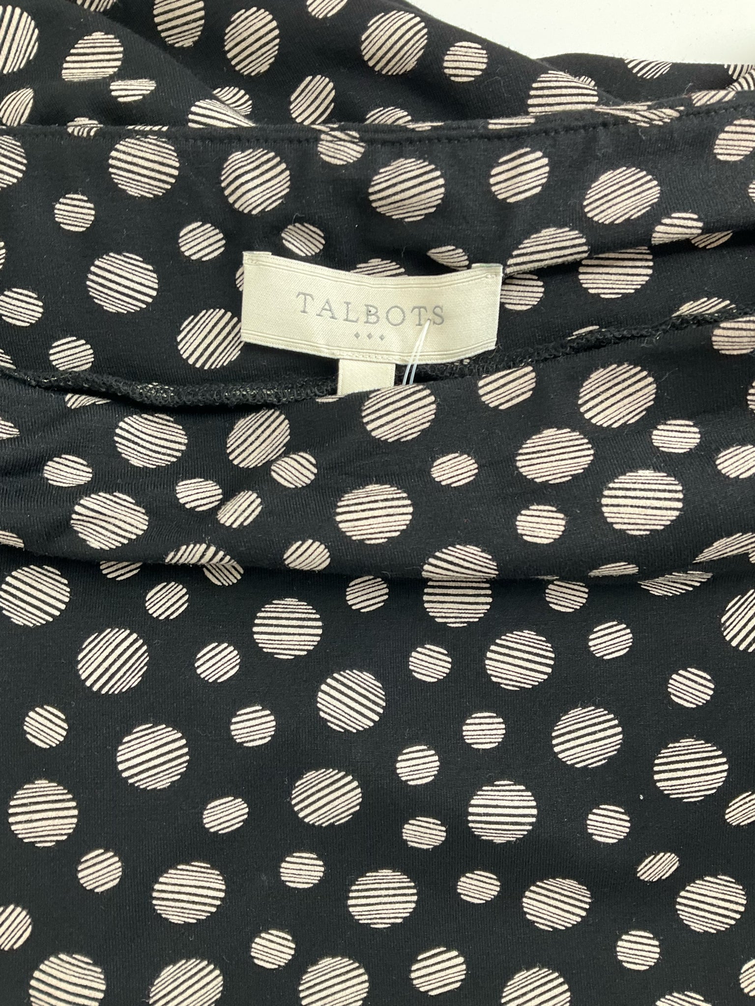 Talbots - black/tan Circles Pre-Owned Ladies Skirt - Size Small