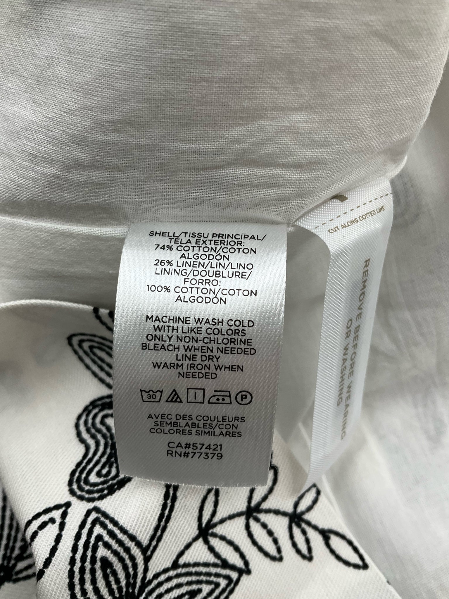 Ann Taylor pre-owned white and black floral sheath dress, sleeveless with square neck, size 6, new with tags.