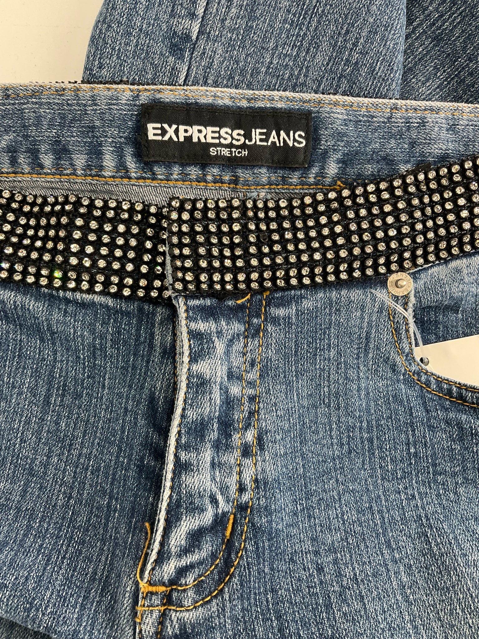 Express - Blue Rhinestone Pre-Owned Ladies Jeans- Size 5/6