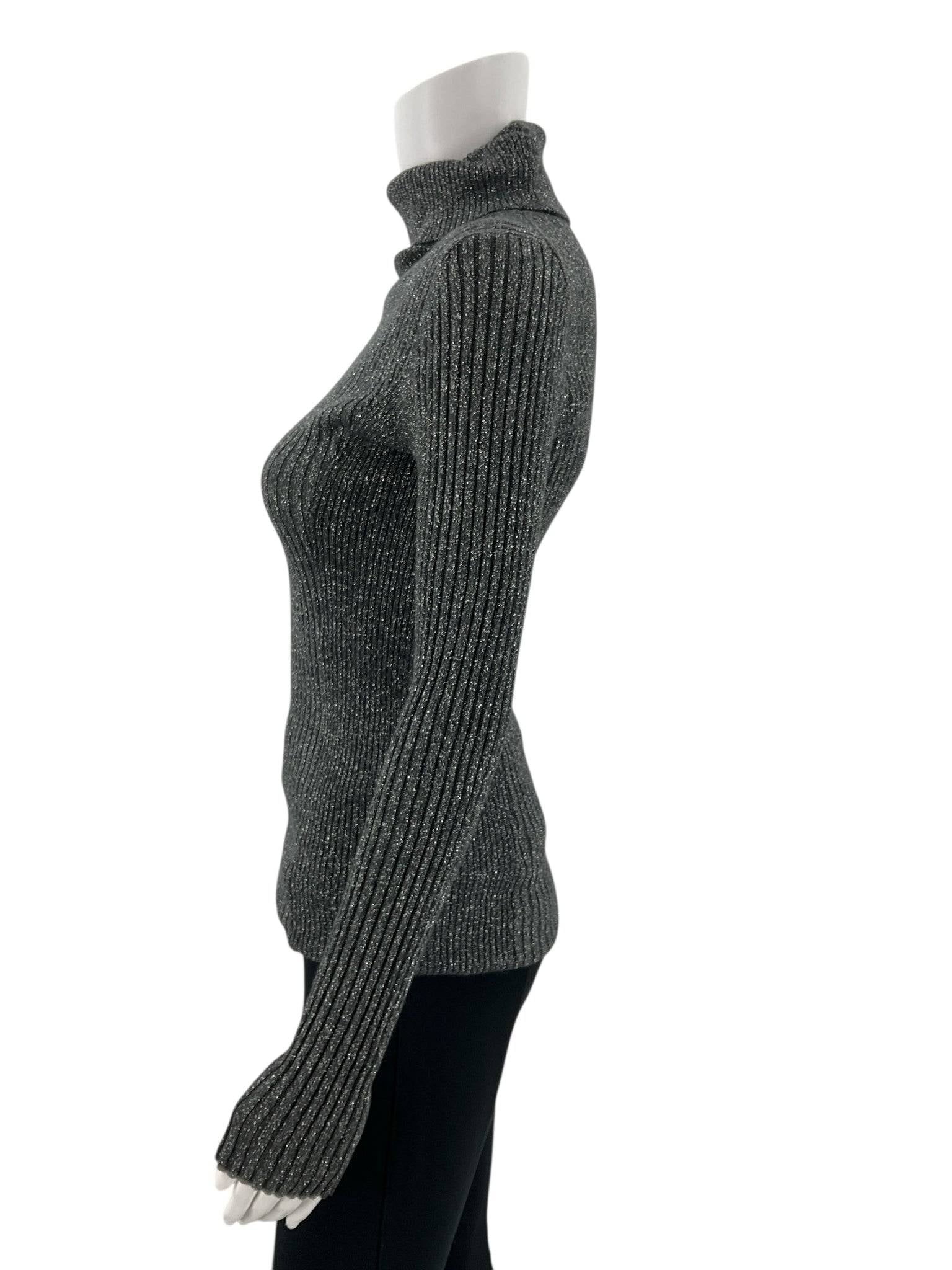Express Charcoal Sparkle Top - Size Small - Margaret’s Fine Consignment