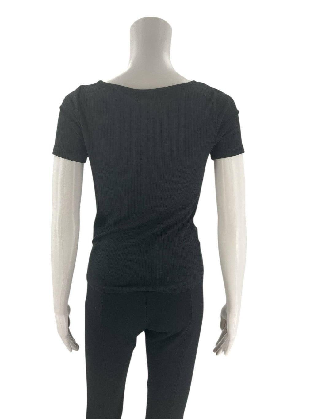 Madewell Black Ribbed Top - Size XS - Margaret’s Fine Consignment