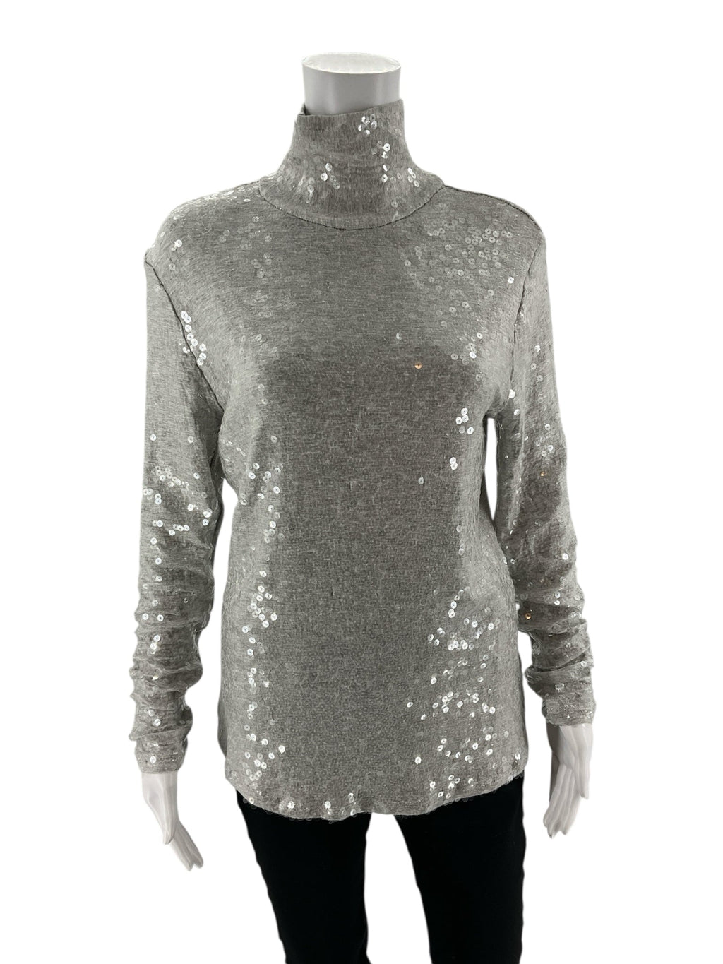 Adiva - Gray Sequins Pre-Owned Ladies Casual Top - Size Medium