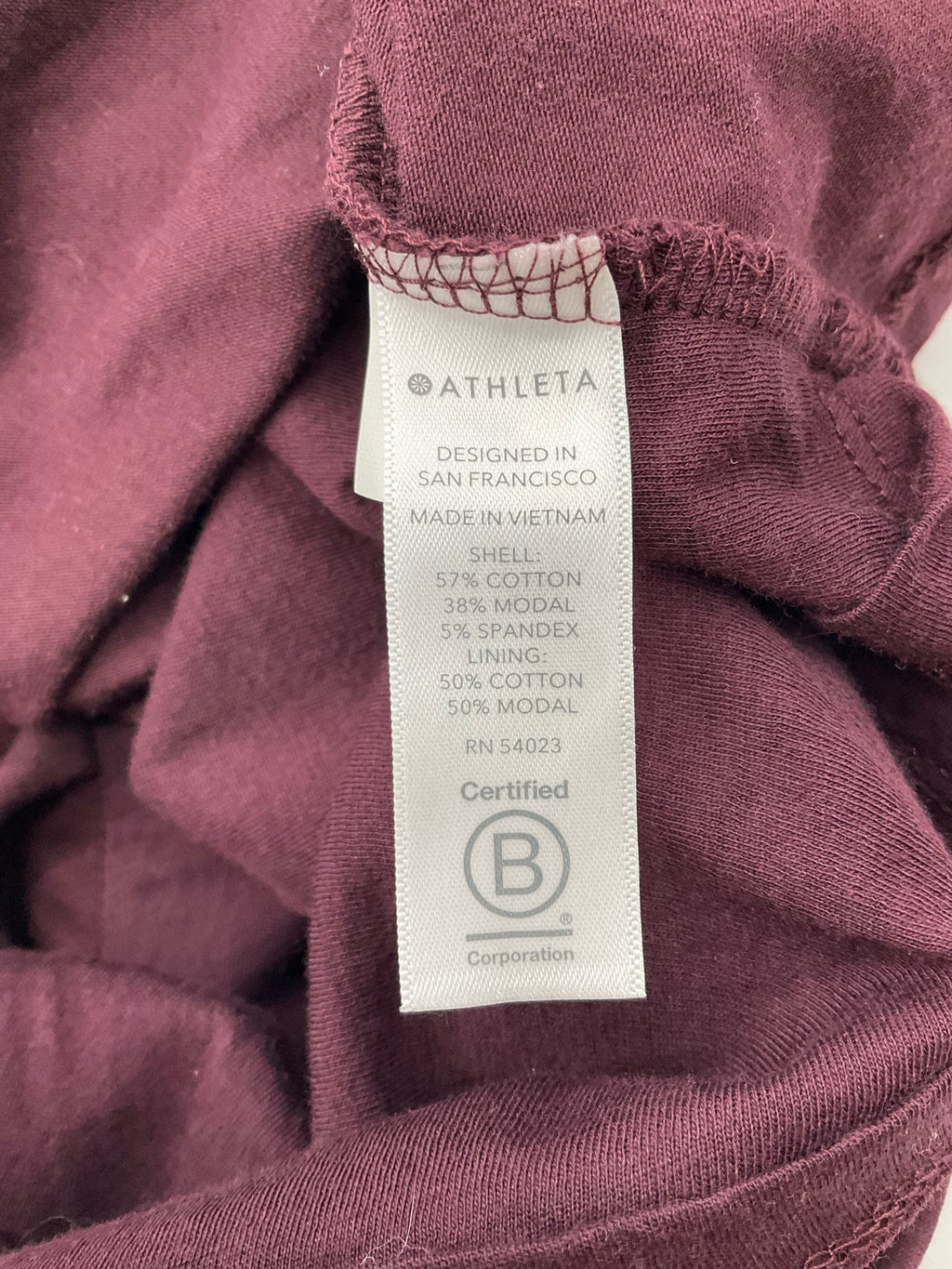 Athleta Burgandy Pre-Owned Ladies Dress - Size Small Petite