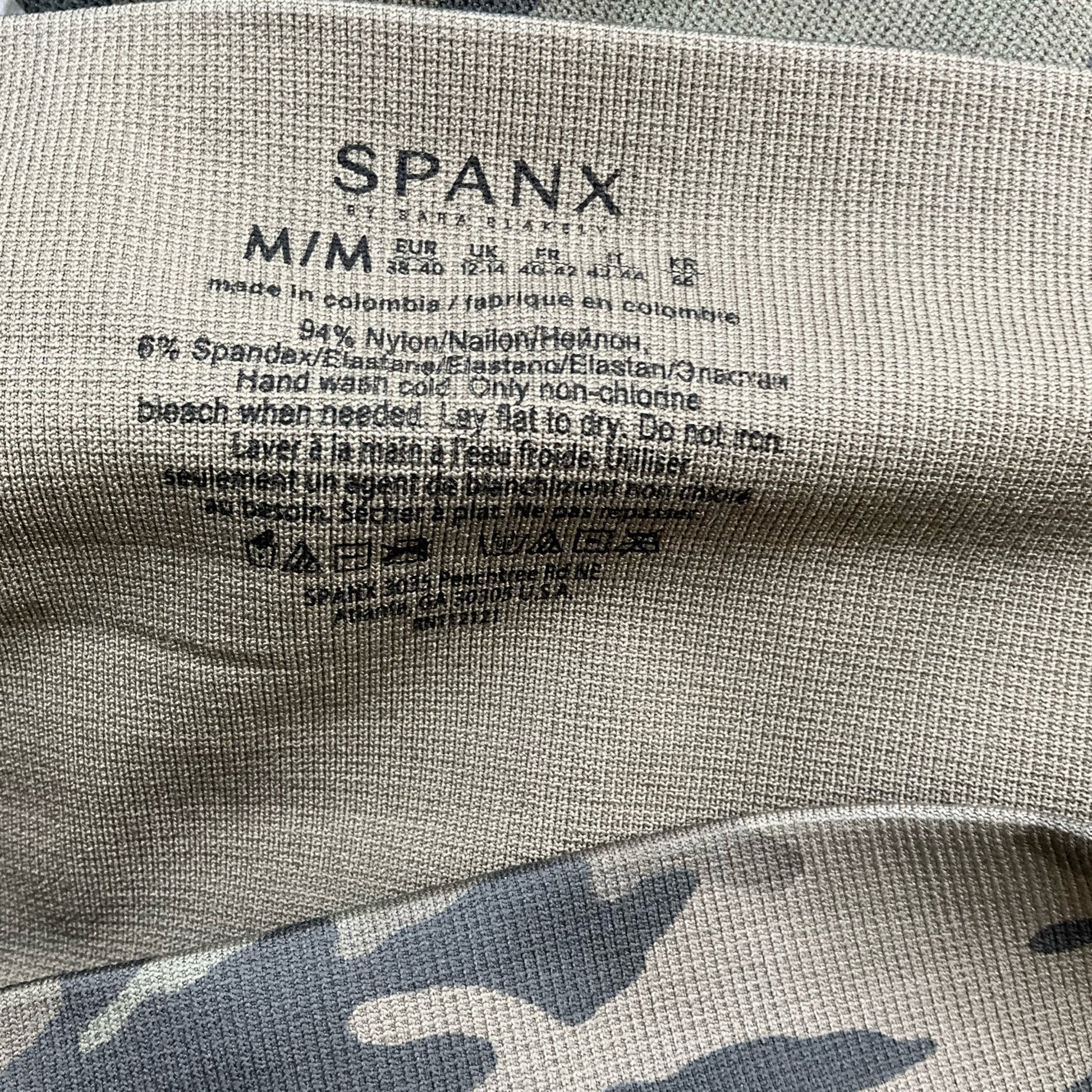 Spanx Olive Camo Pre-Owned Ladies Pants - Size Medium