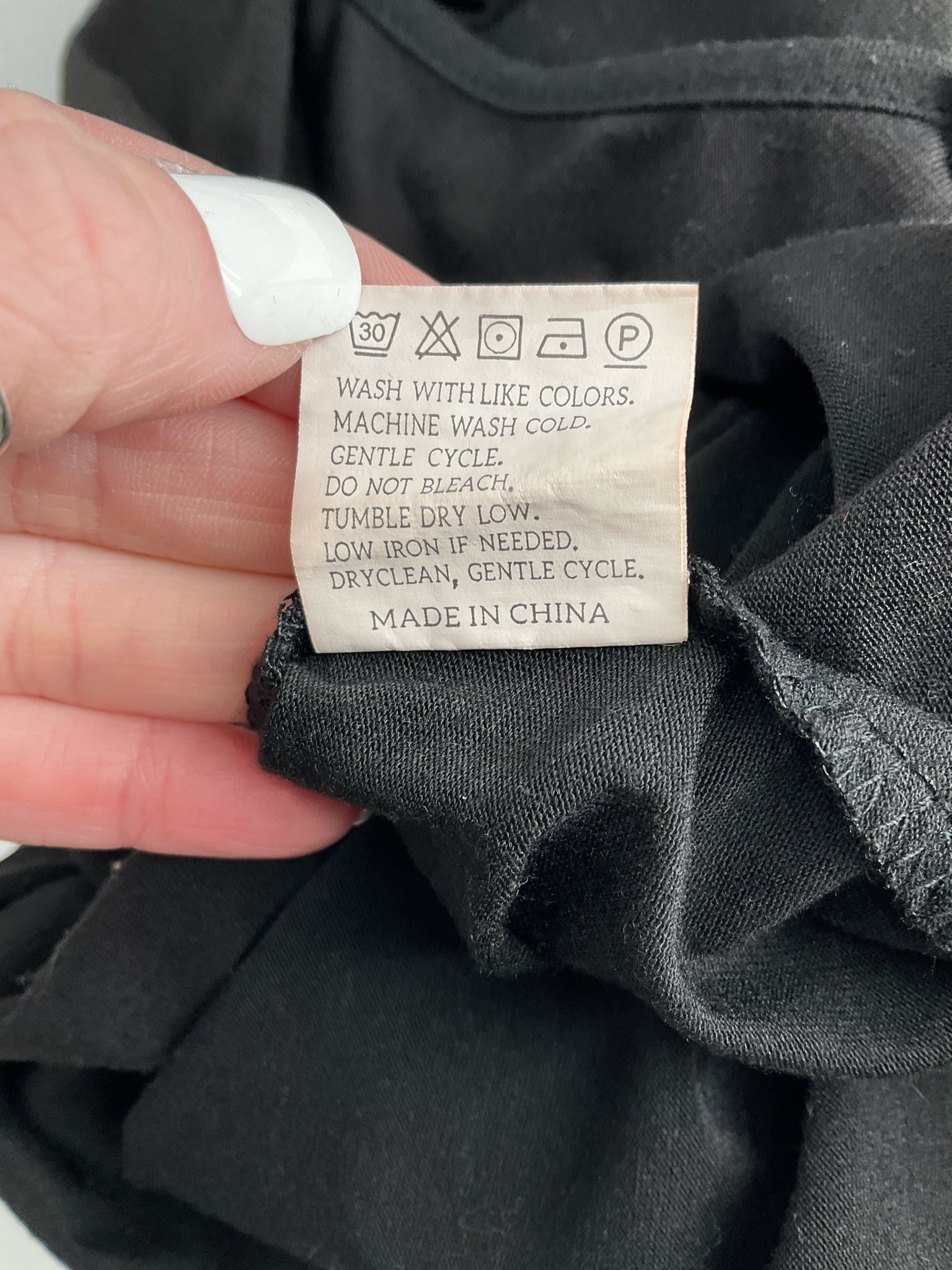 No Brand - Black Solid Pre-Owned Ladies Casual Top - Size Large