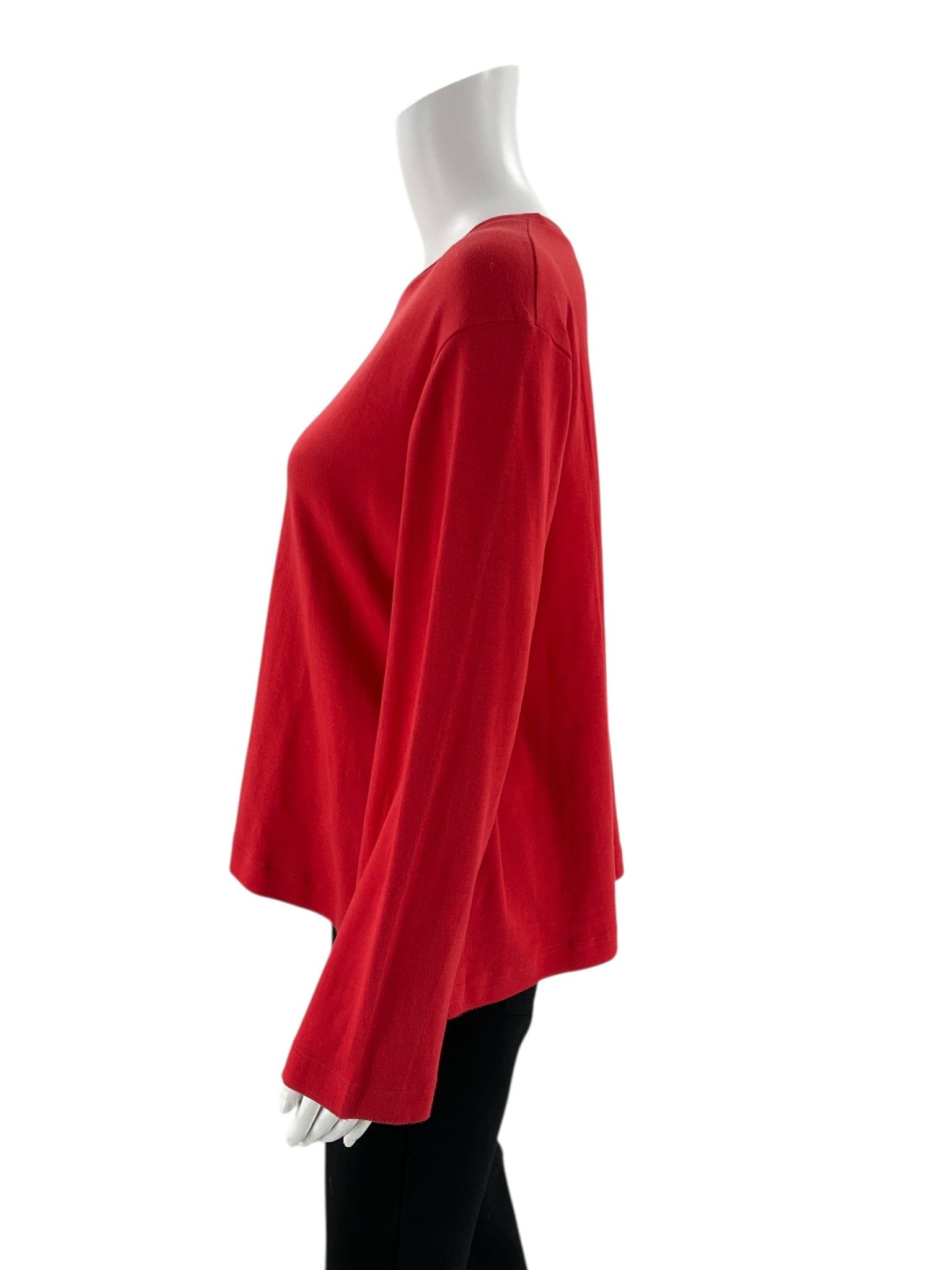 Bordado -  Red Solid Pre-Owned Ladies New With Tags Casual Top - Size M