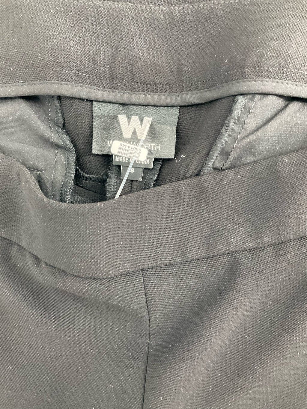 Worth - Black Solid Pre-Owned Ladies Pants - Size 8