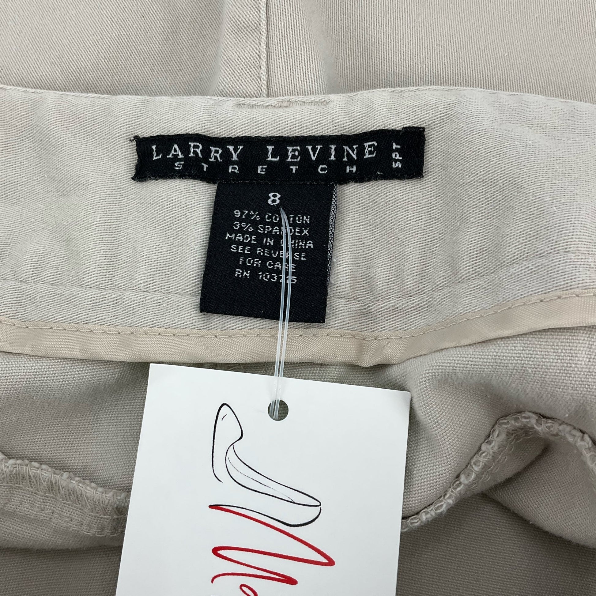 Larry Levine Khaki Cargo Pre-Owned Ladies Shorts - Size 8