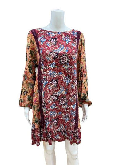 Matilda Jane Red/Blue/Yellow Ladies Pre-Owned Dress - Size Medium