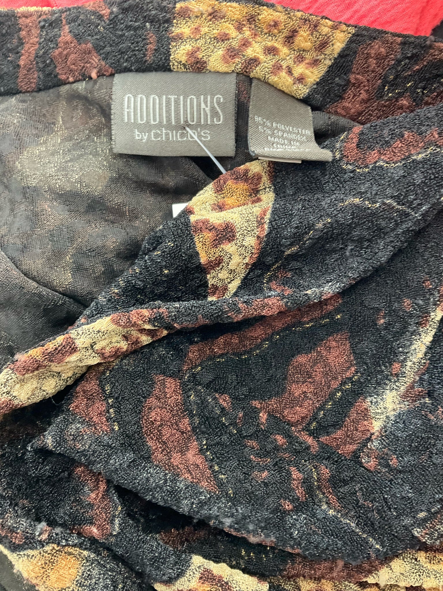 Additions - black/brown Print Pre-Owned Ladies Casual Top - Size M