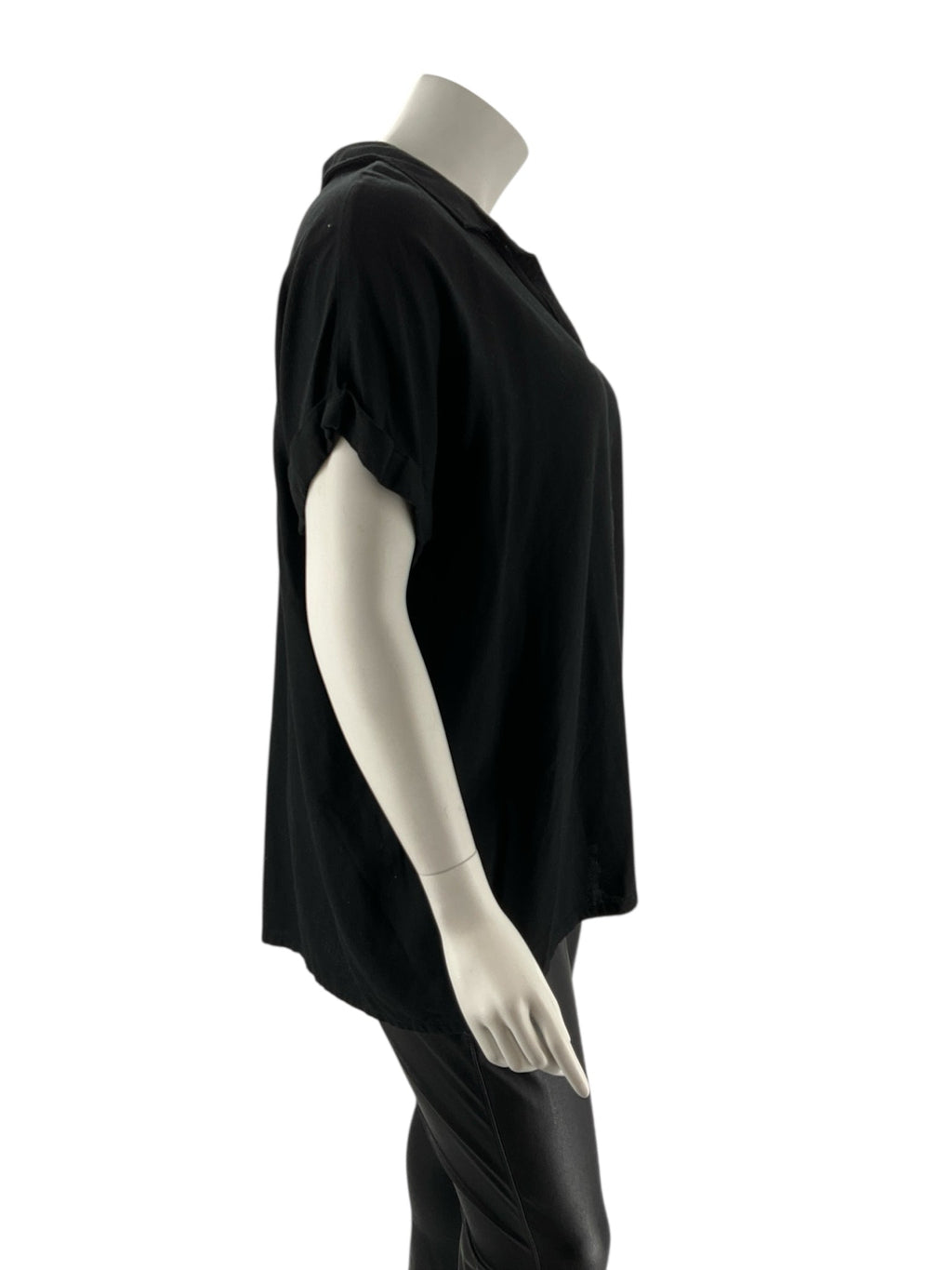 Rae Mode Black Solid Pre-Owned Ladies Short Sleeve Top - Size 3X