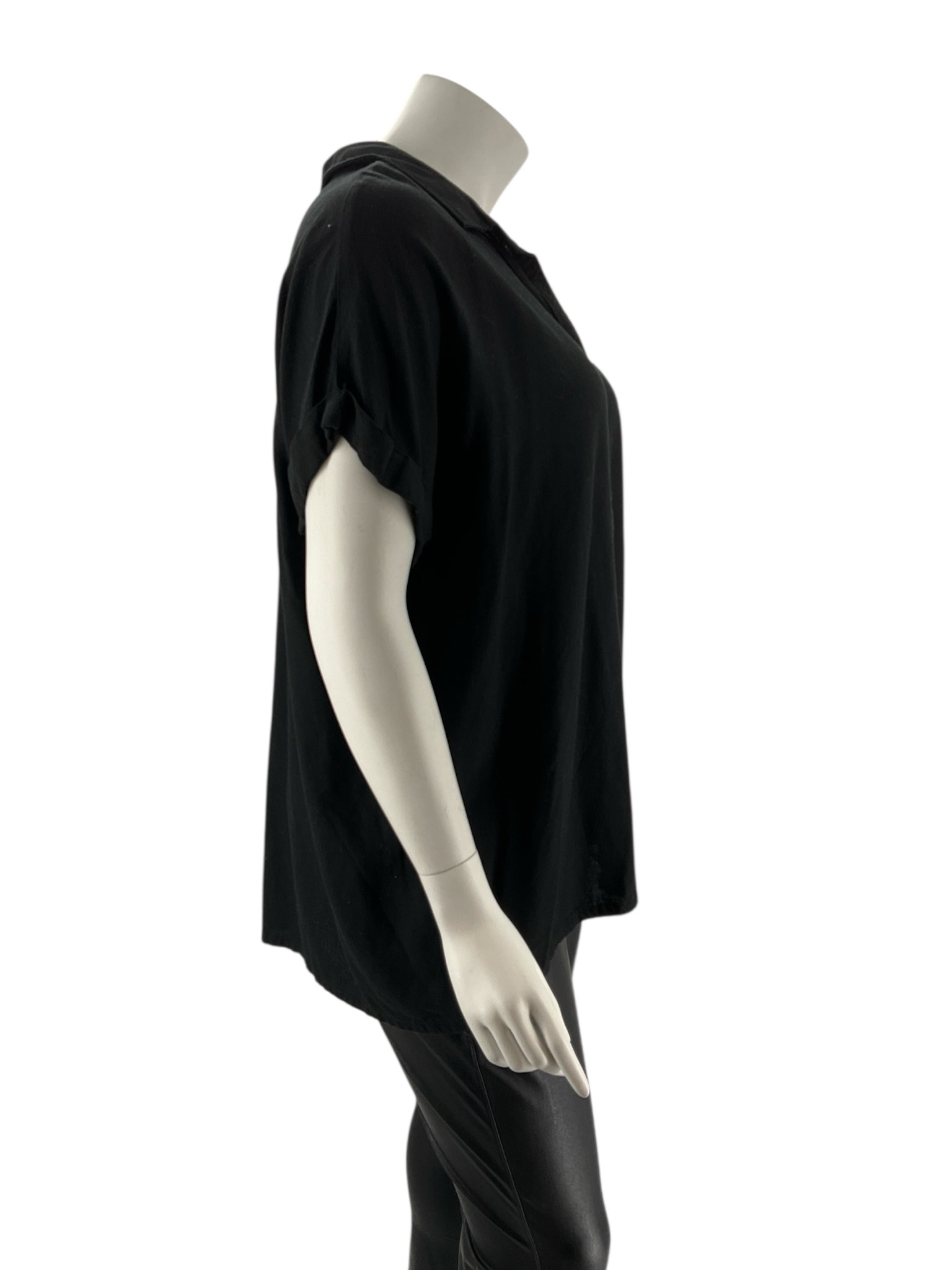 Rae Mode Black Solid Pre-Owned Ladies Short Sleeve Top - Size 3X