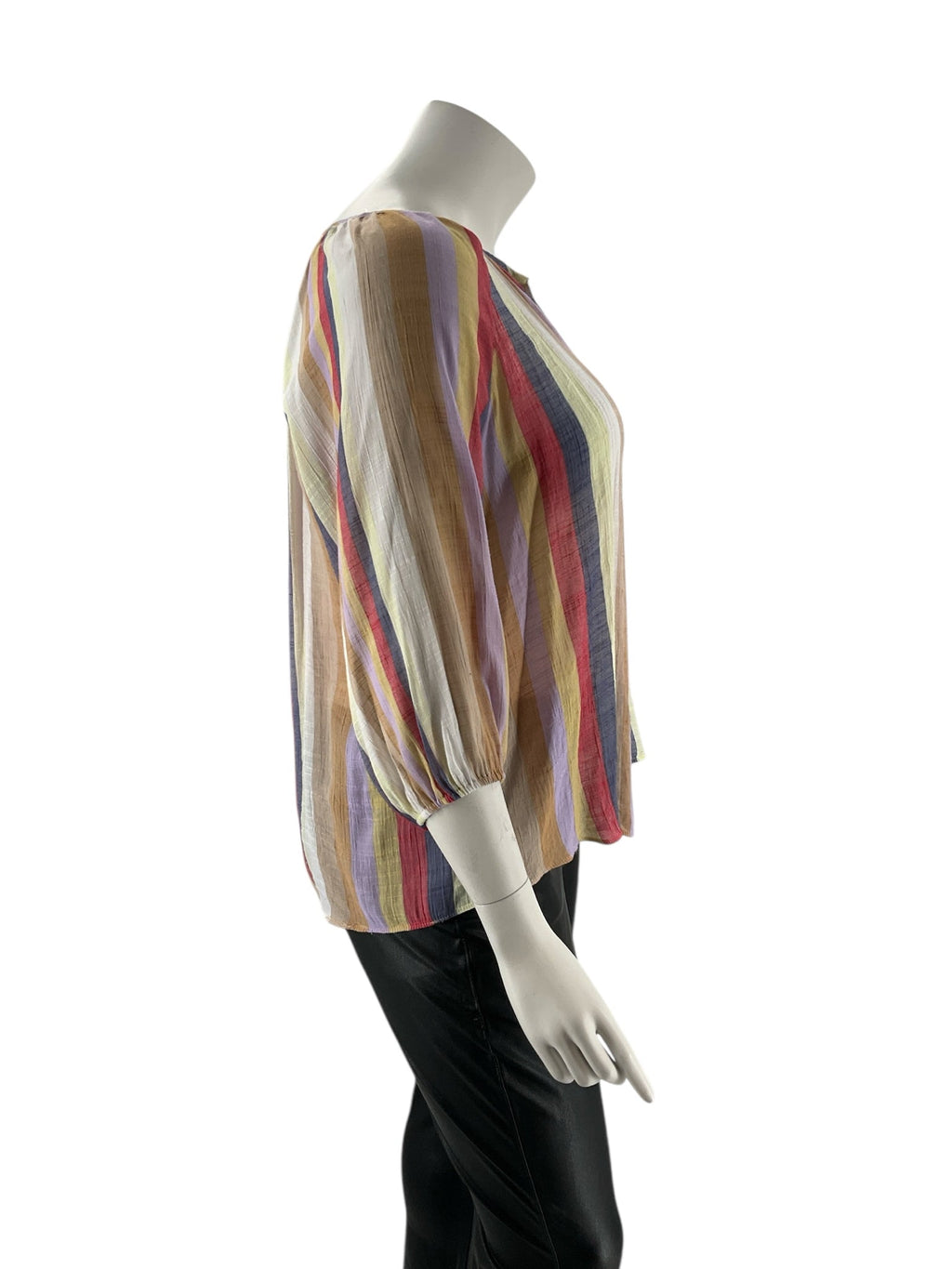 Zac & Rachel Multi Stripe Pre-Owned Ladies Casual Top -  Size 1X