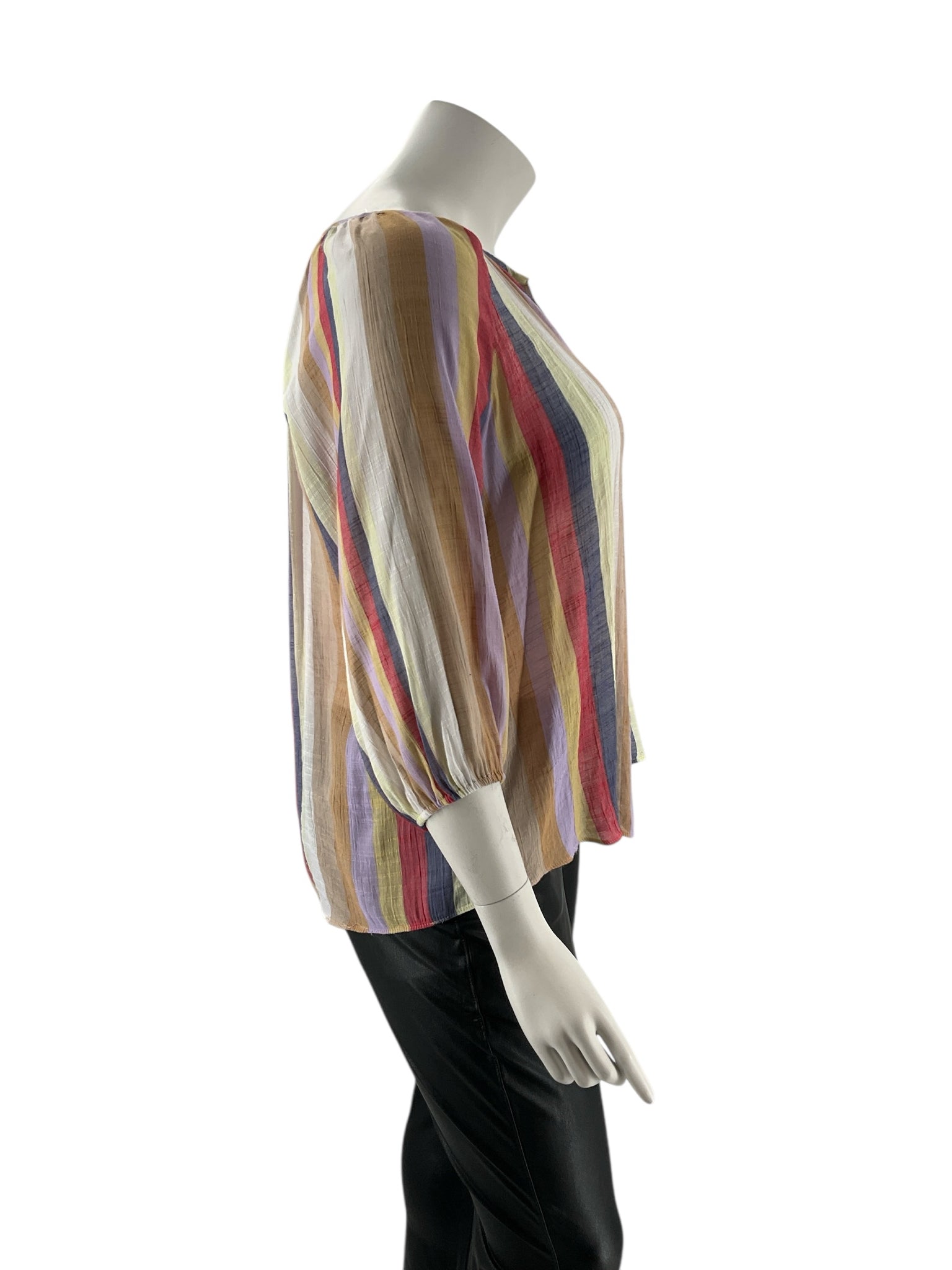 Zac & Rachel Multi Stripe Pre-Owned Ladies Casual Top -  Size 1X