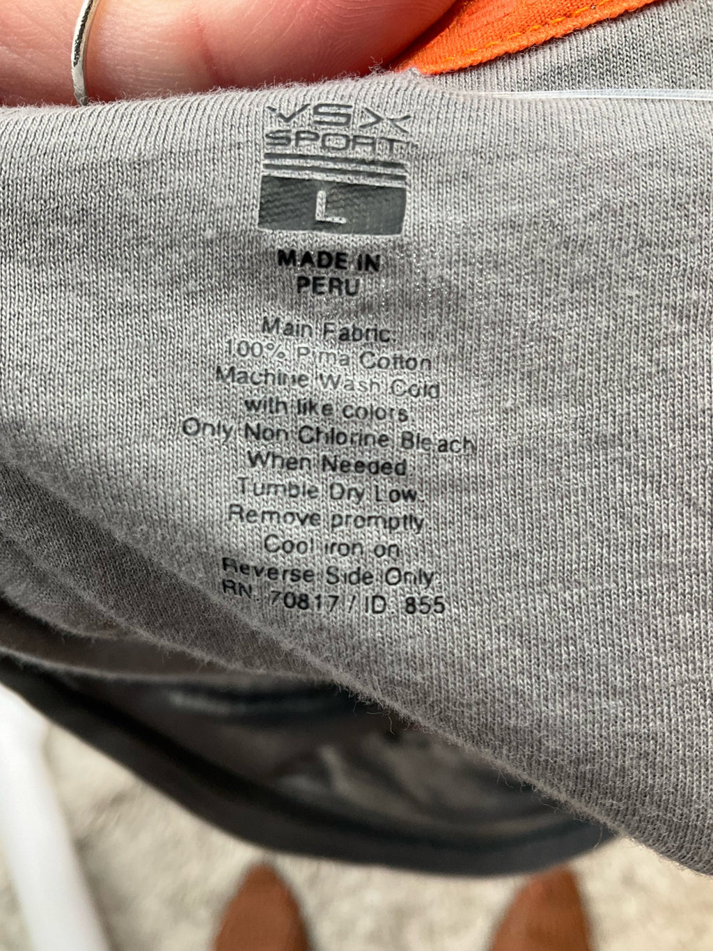VSX Gray Solid Pre-Owned Ladies Top -  Size Large