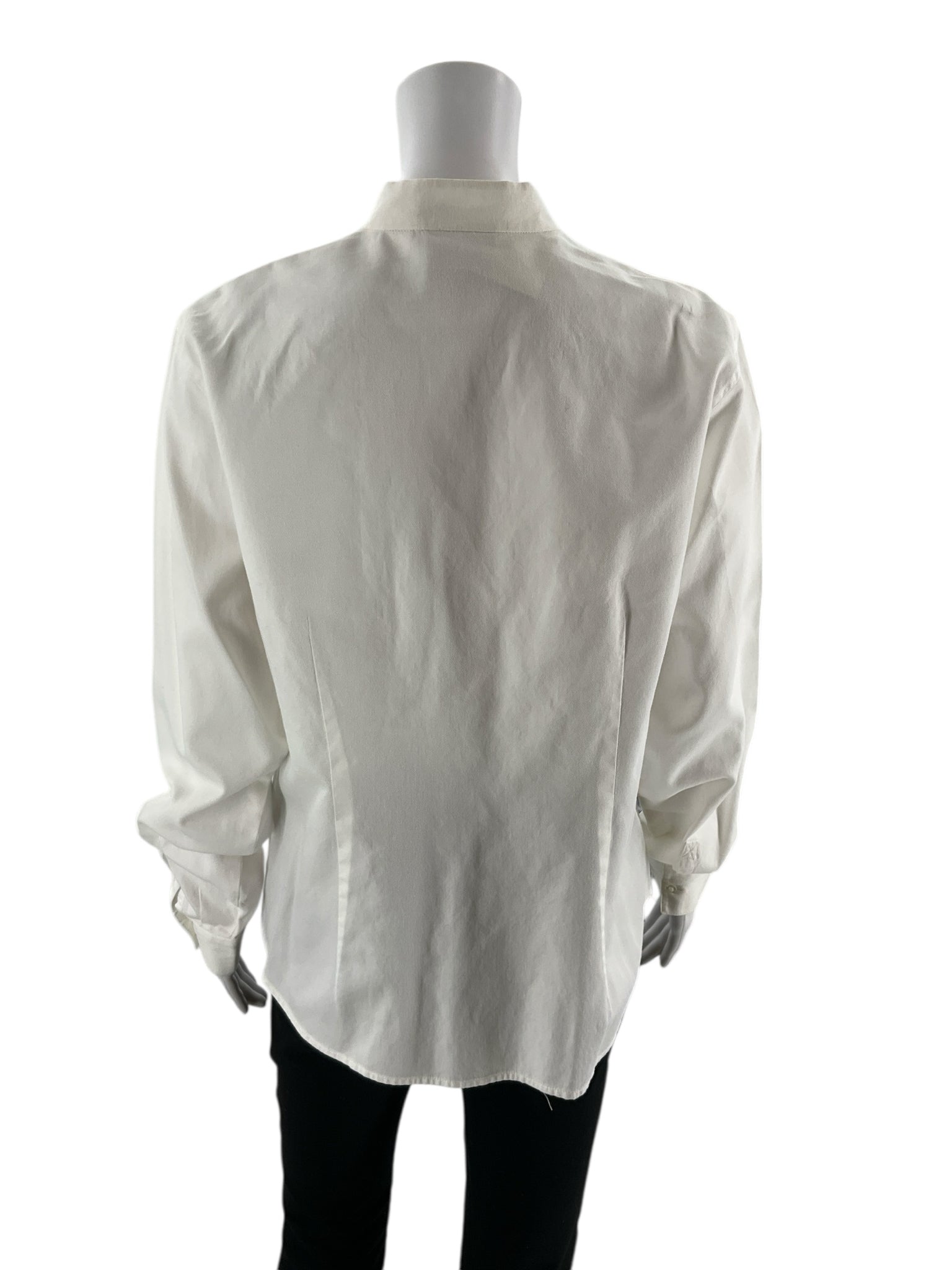 Liz Claiborne - White Solid Pre-Owned Ladies Casual Top - Size Large
