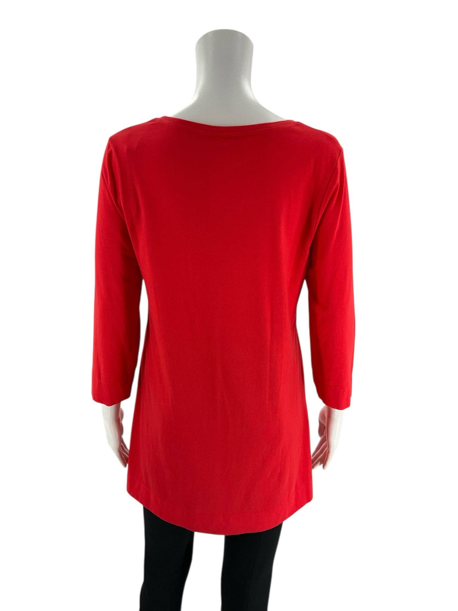 Chico Red Solid Pre-Owned Ladies New with Tags Top - Size Small - Margaret’s Fine Consignment