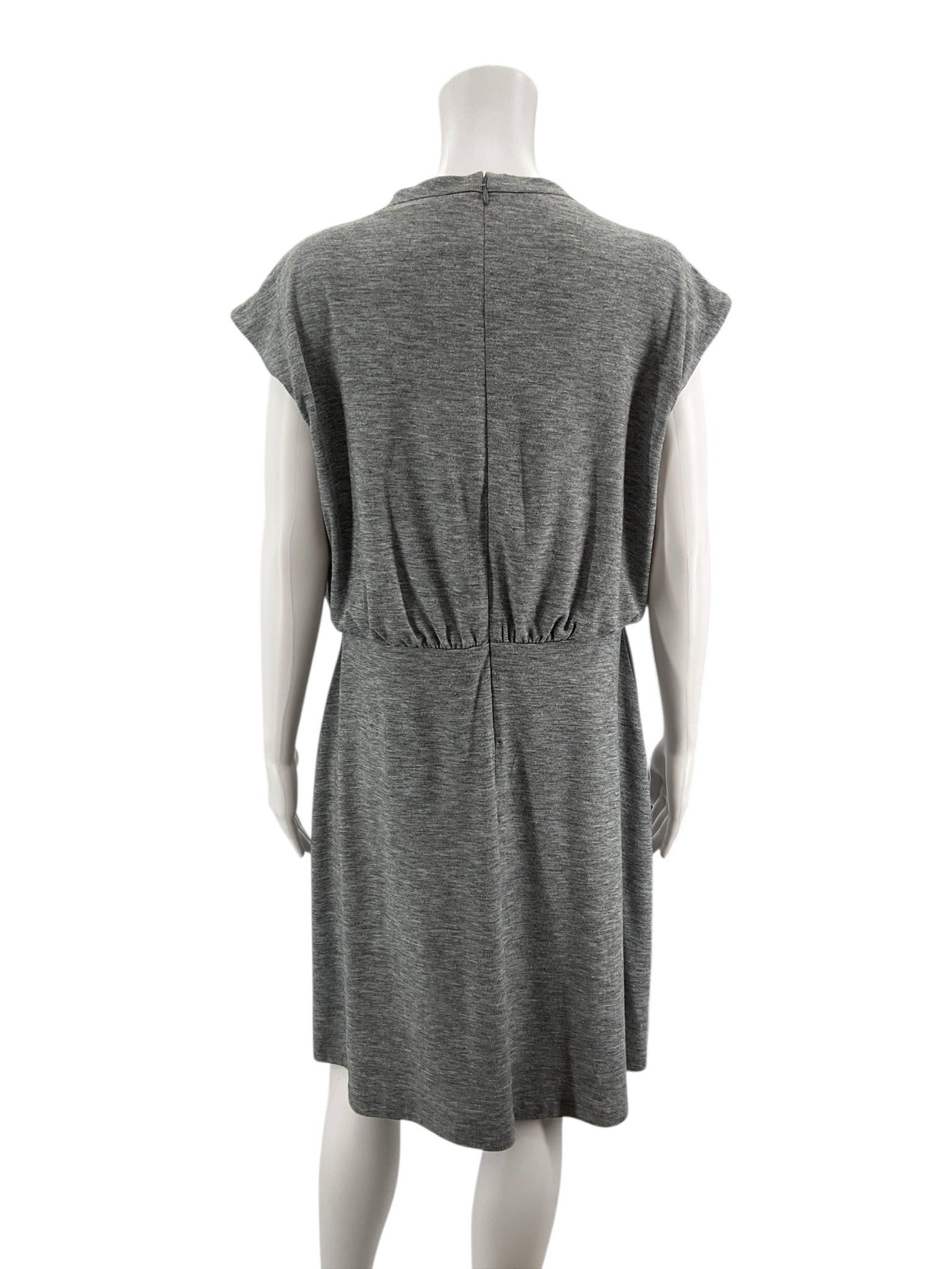 Ann Taylor Gray Heathered Pre-Owned Ladies Dress - Size 12 Petite