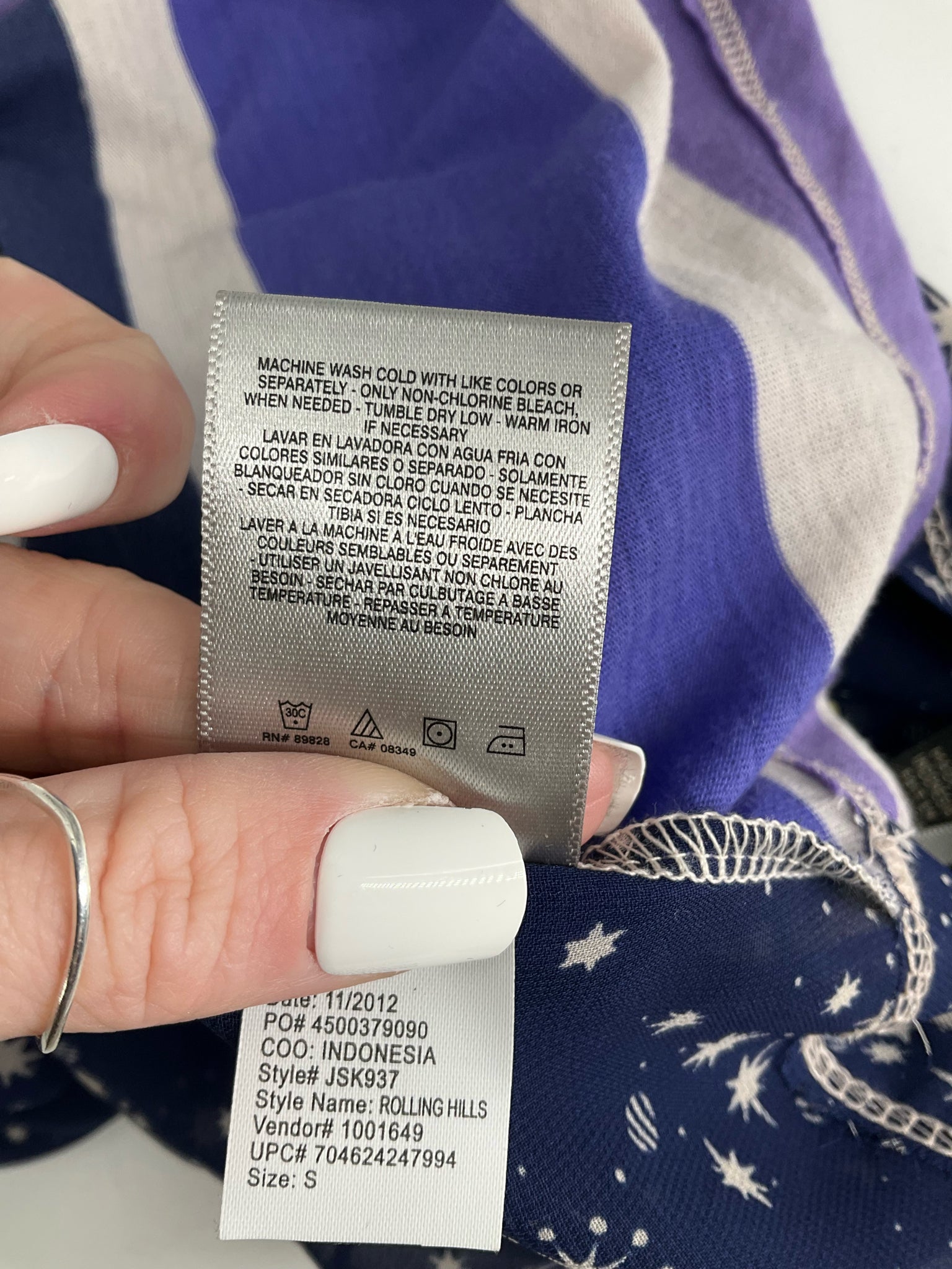 Jessica Simpson - Purple/Multi Stripe Pre-Owned Ladies Top - Size Small