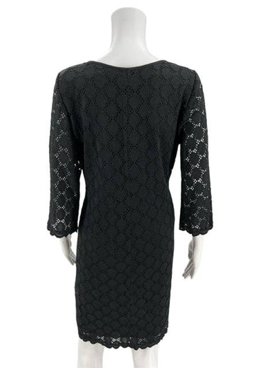 Ronni Nicole Black Eyelet Pre-Owned Ladies Dress - Size 12