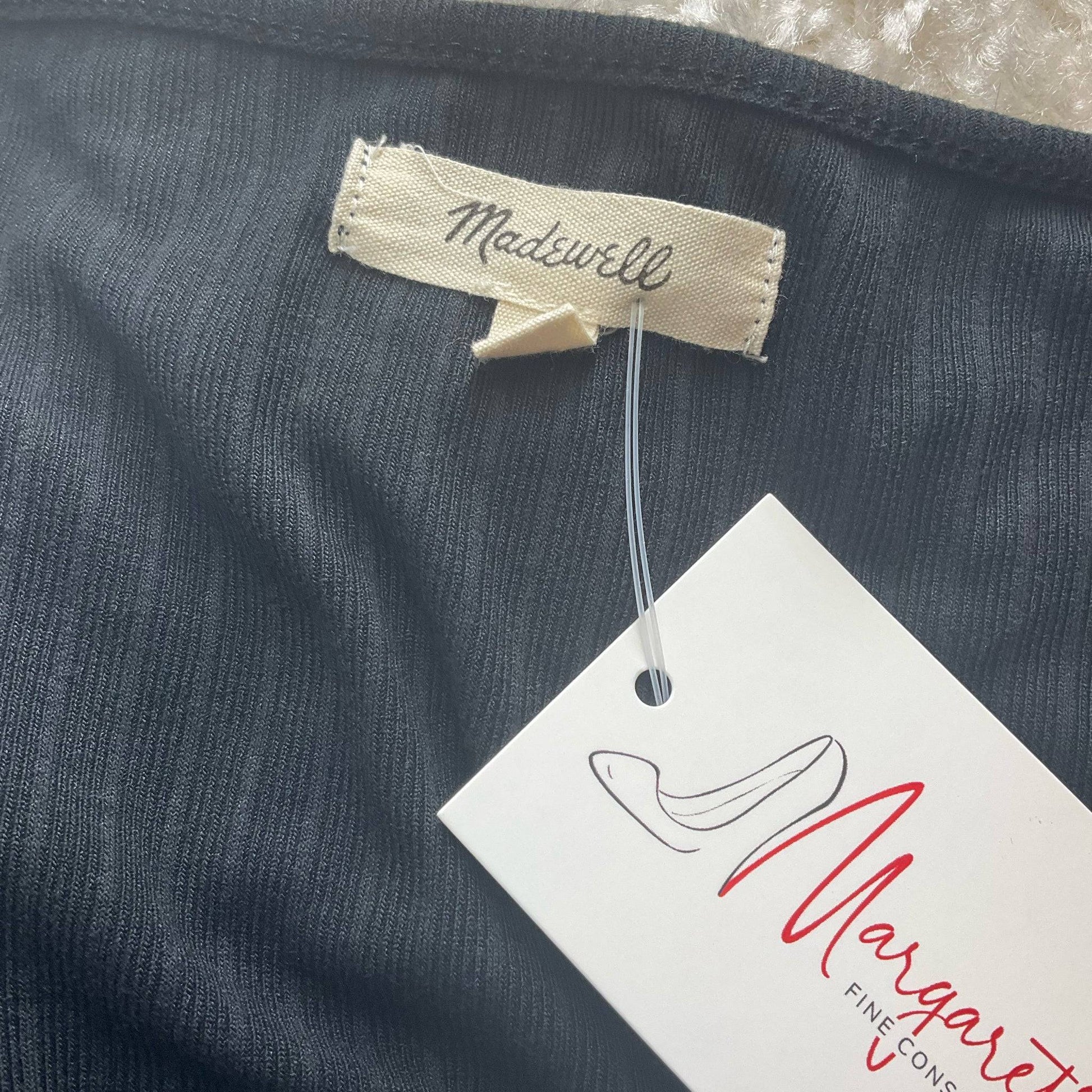 Madewell Black Ribbed Top - Size XS - Margaret’s Fine Consignment