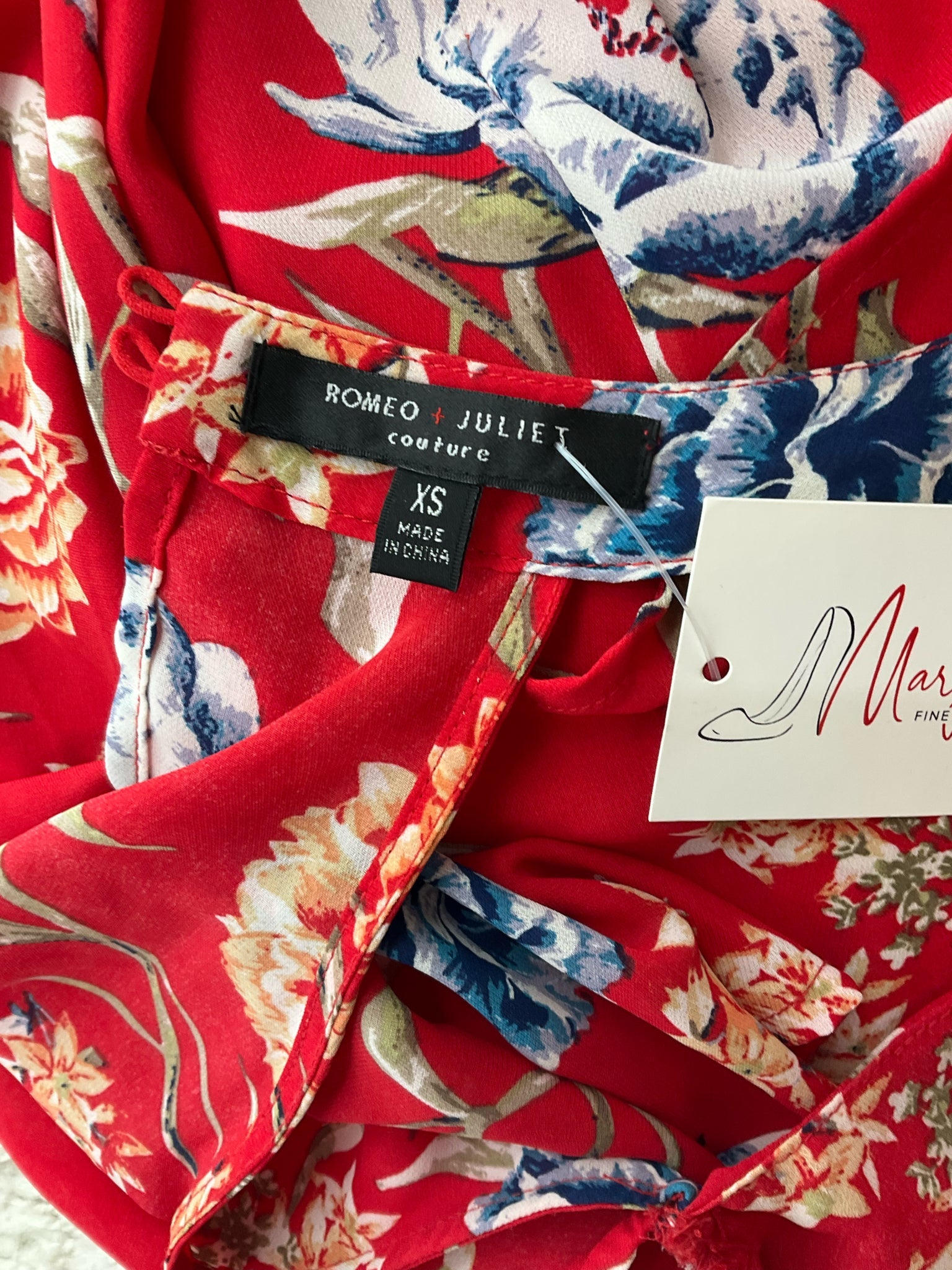 Romeo & Juliet Coral/Multi Floral Pre-Owned Ladies Jumpsuit - Size XS