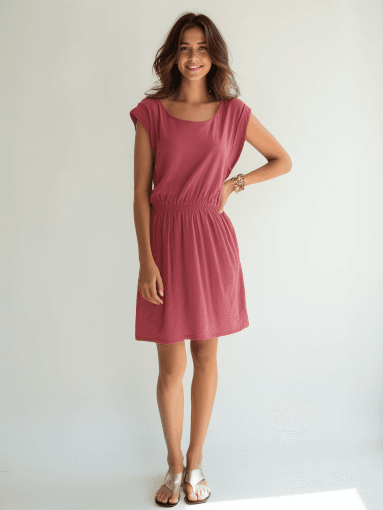 Garnet Hill Pink Solid Pre-Owned Ladies Dress - Size XS - Margaret’s Fine Consignment