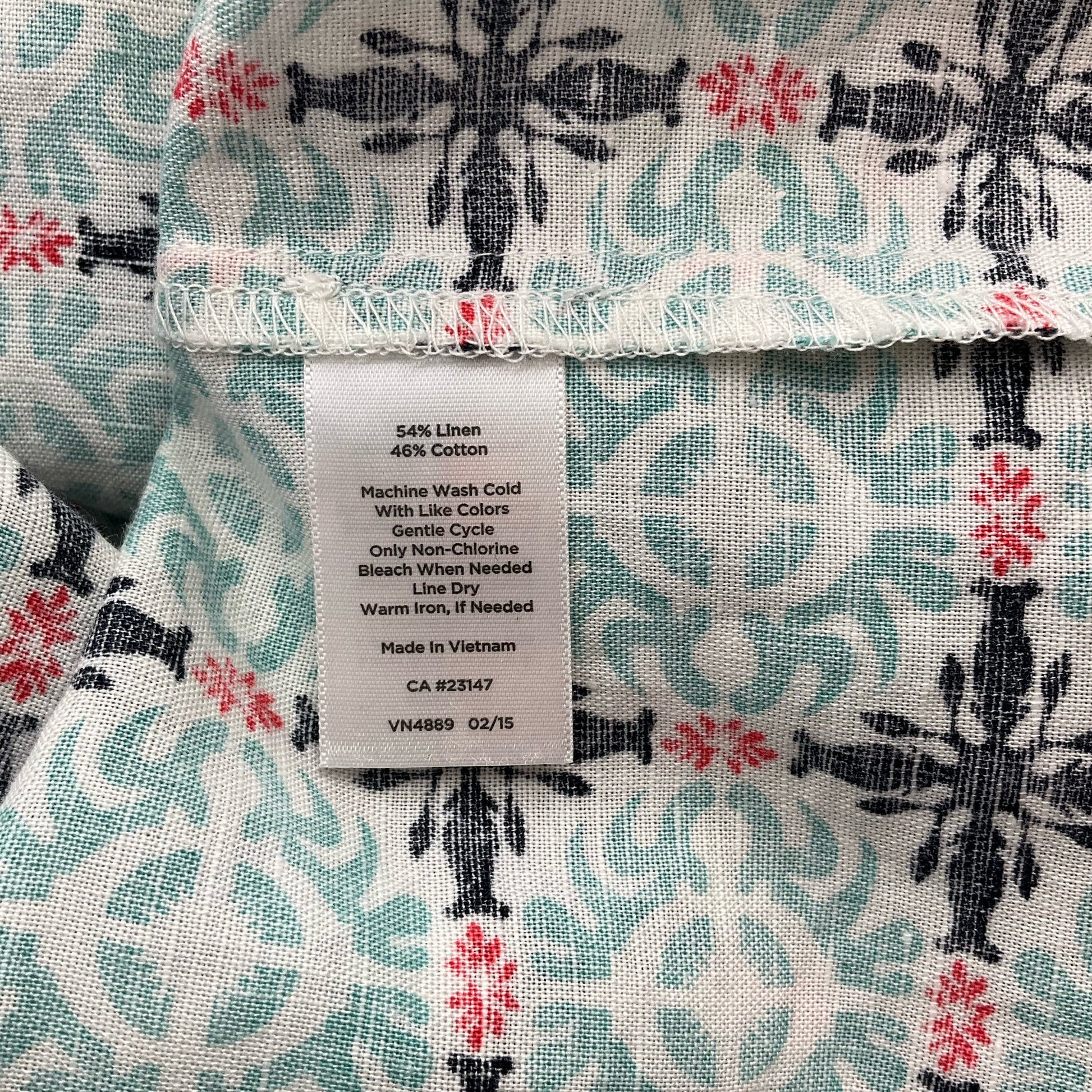 Talbots Aqua/Multi Color Print Pre-Owned Ladies Dress - Size 10 Petite
